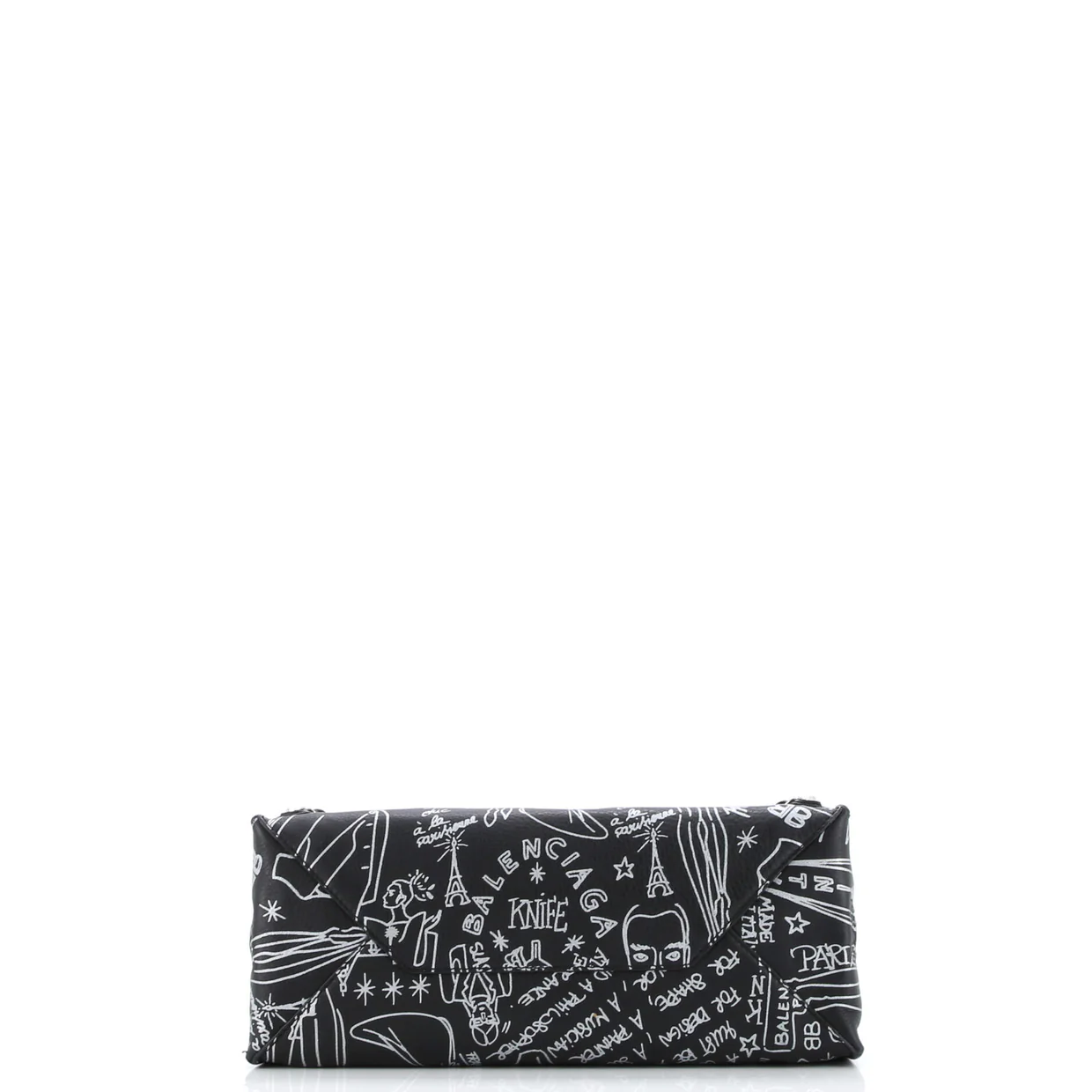 Papier Graffiti A6 Zip Around Classic Studs Bag Leather - Deep Luxury