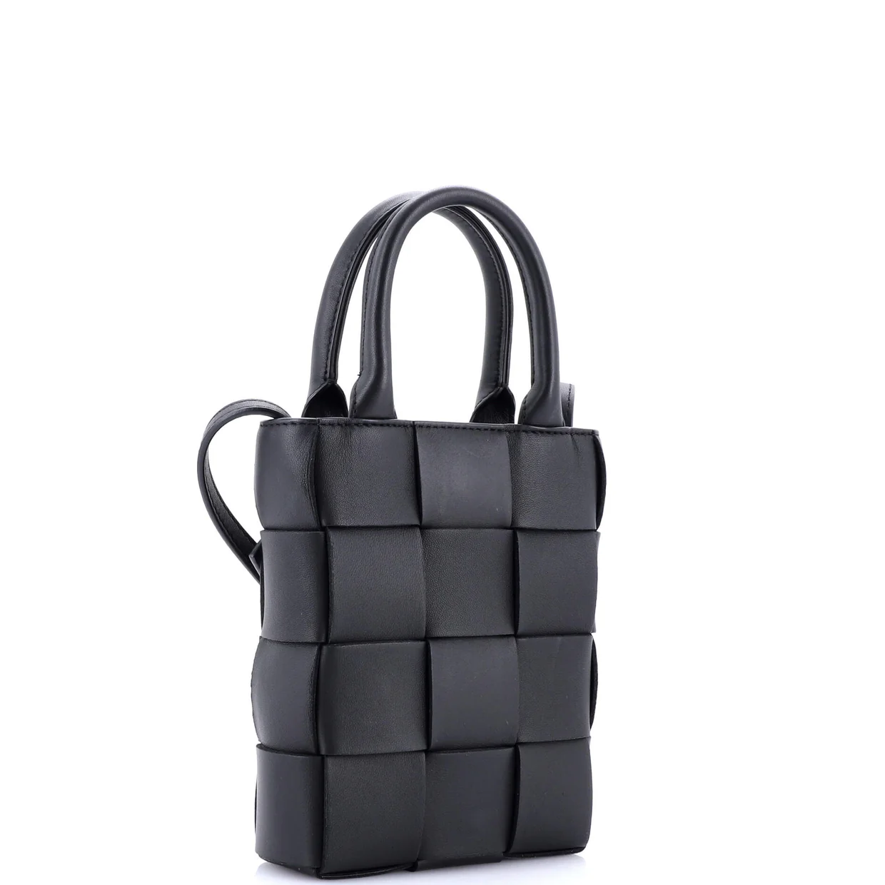 Cassette Convertible Tote Maxi Intrecciato Leather Mini - Deep Luxury