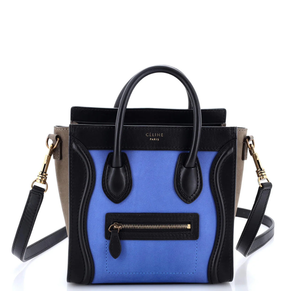 Tricolor Luggage Bag Leather Nano - Deep Luxury