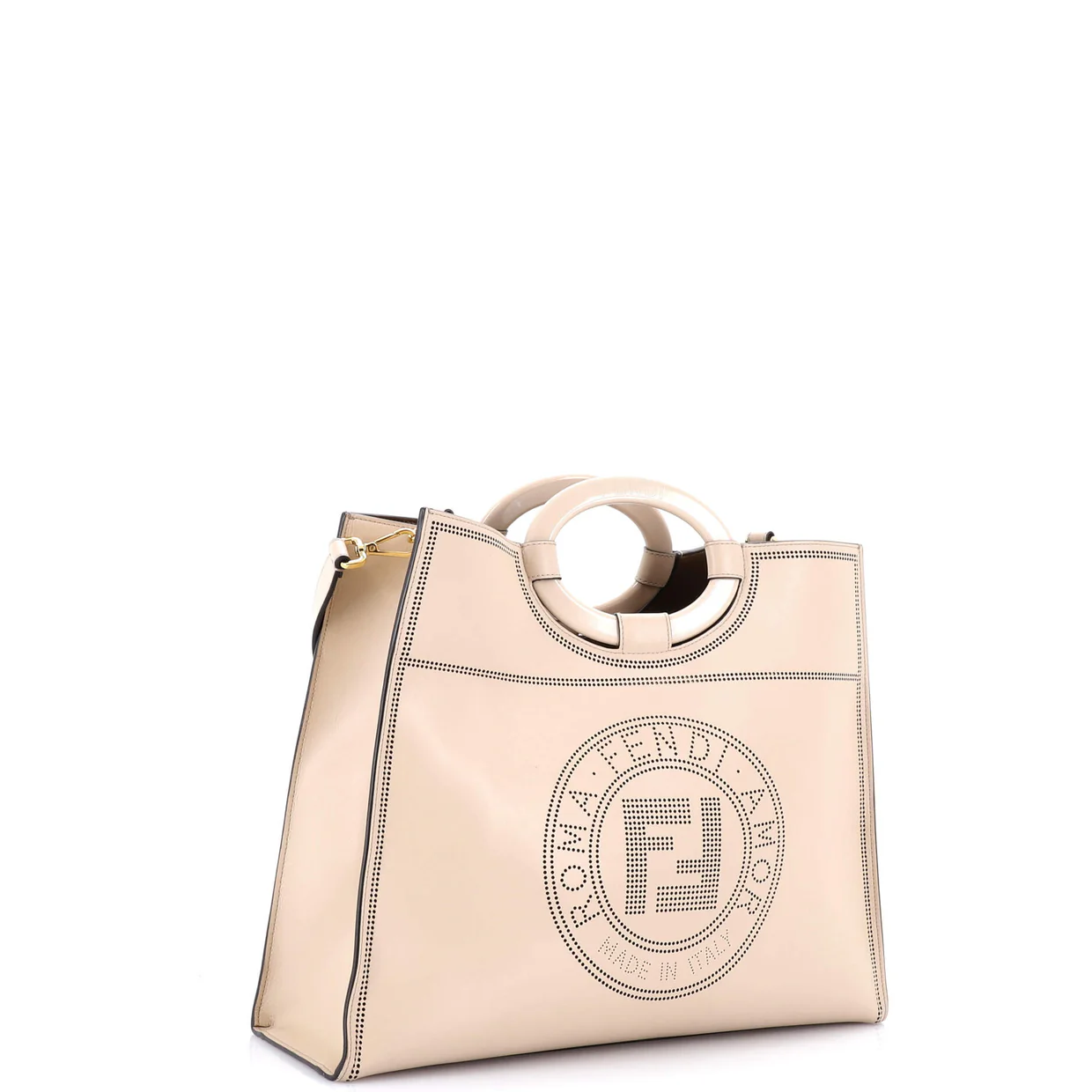 Runaway Shopper Tote Perforated Leather Medium - Deep Luxury