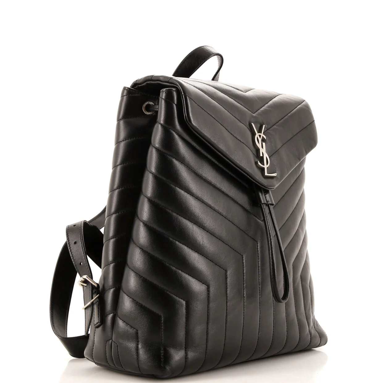 LouLou Backpack Matelasse Chevron Leather Medium - Deep Luxury