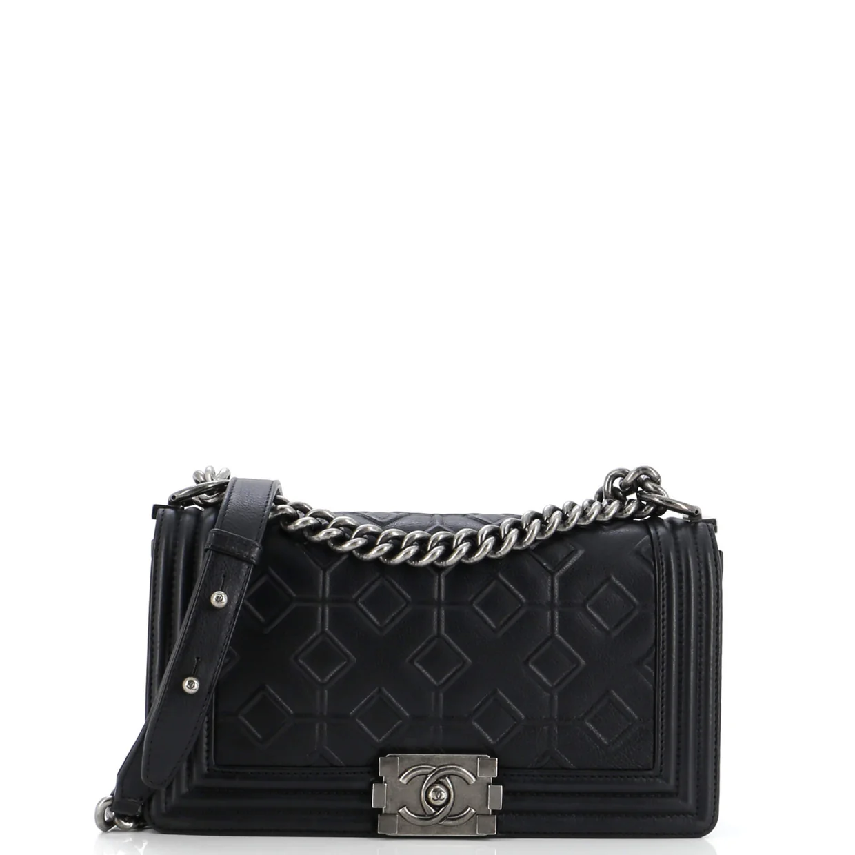 Arabesque Boy Flap Bag Embossed Calfskin Old Medium - Deep Luxury