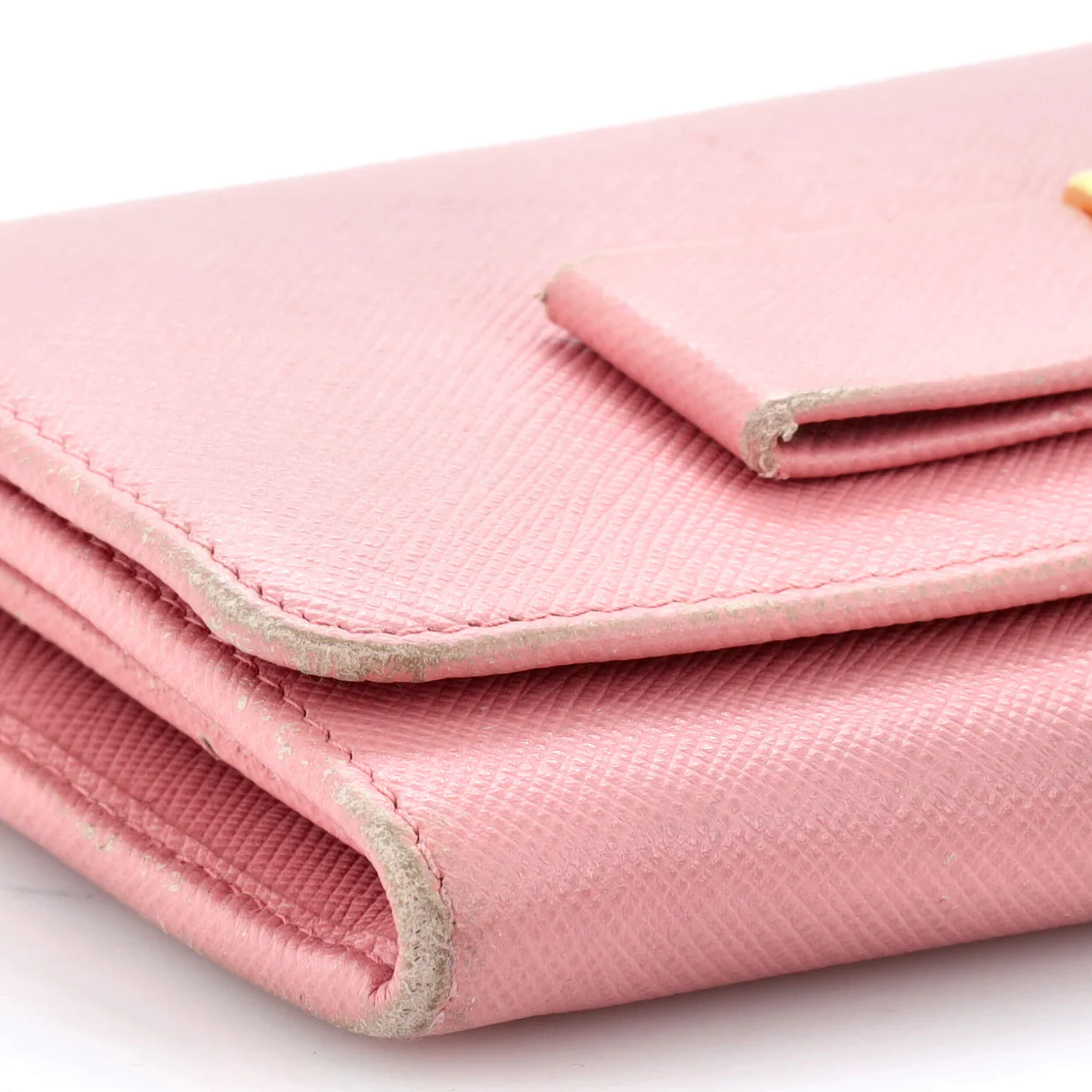 Bow Flap Wallet Saffiano Leather Long - Deep Luxury