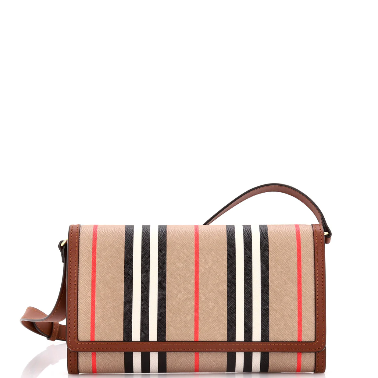 Hannah Wallet on Strap Icon Stripe E-Canvas - Deep Luxury