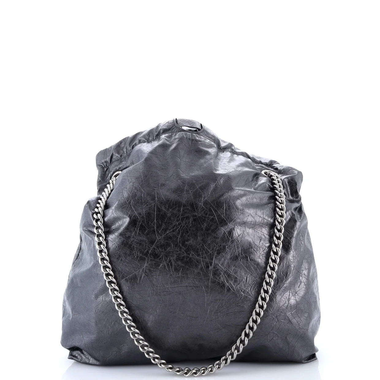 Crush Chain Tote Leather Medium - Deep Luxury