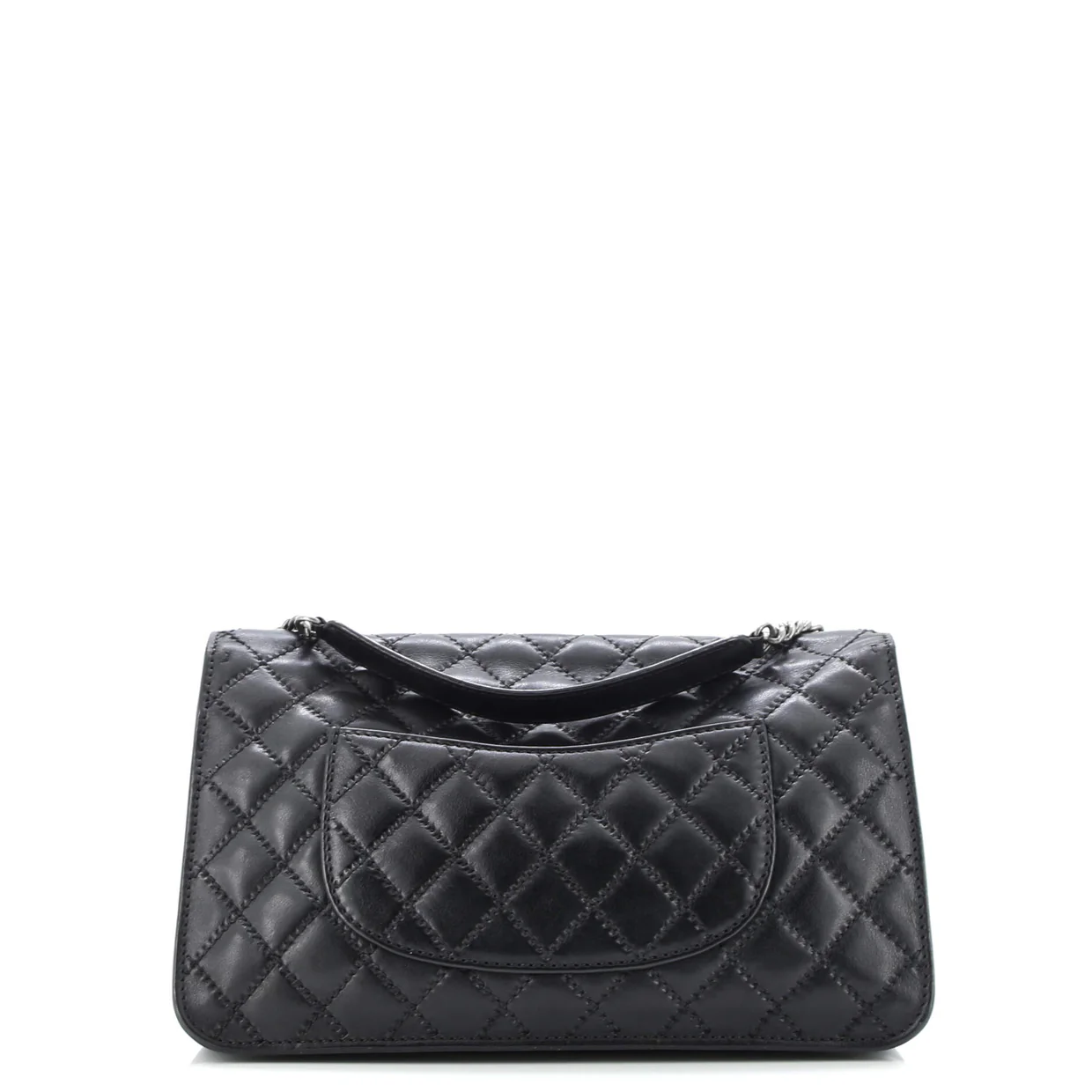 CC Push Lock Flap Bag Stitched Calfskin Jumbo - Deep Luxury