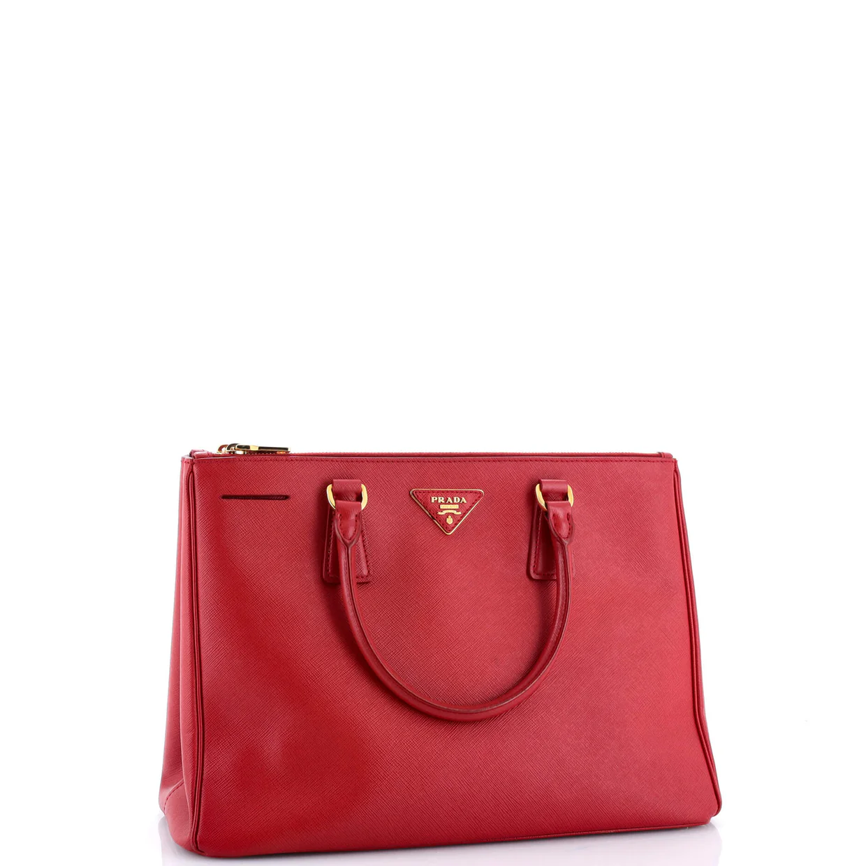 Double Zip Lux Tote Saffiano Leather Medium - Deep Luxury