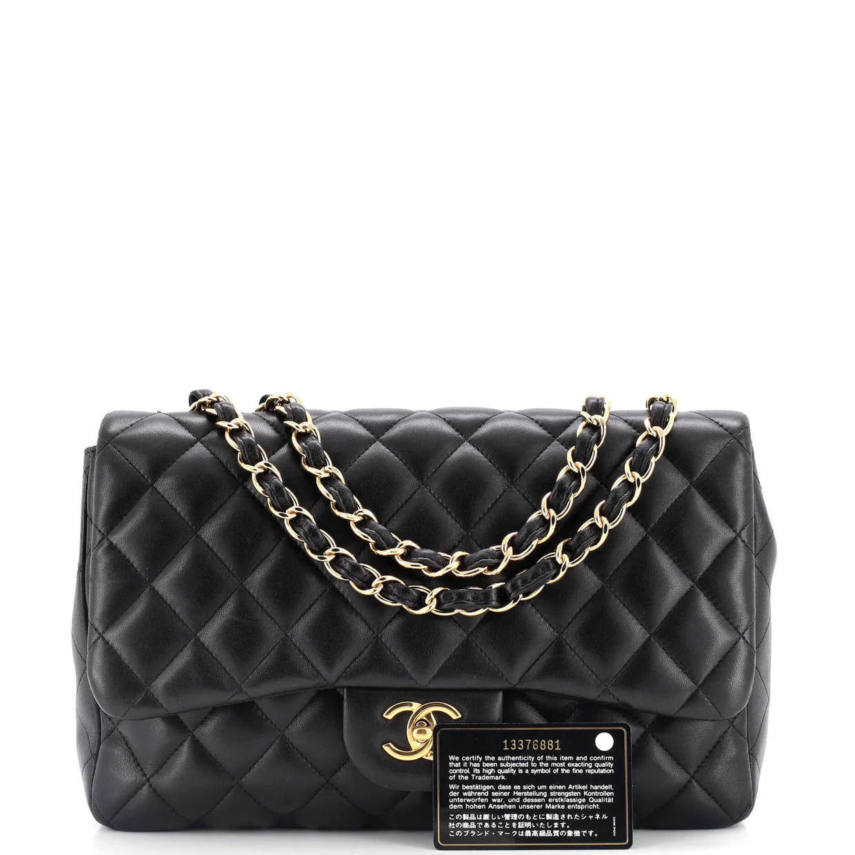 Classic Single Flap Bag Quilted Lambskin Jumbo - Deep Luxury