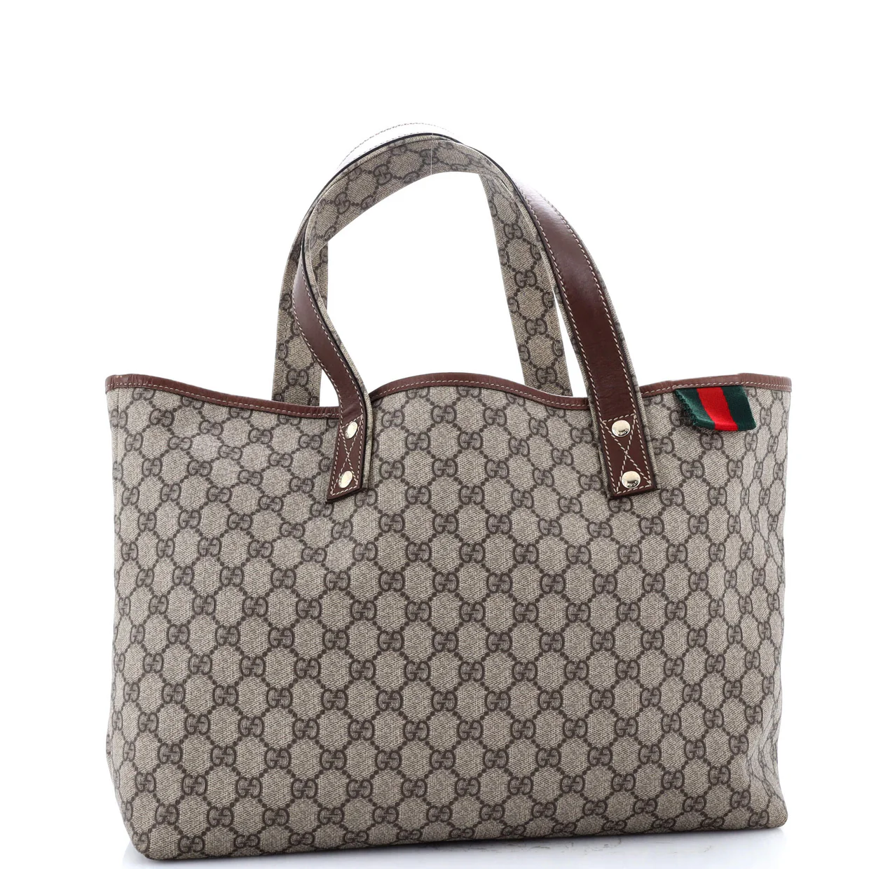 Web Loop Tote GG Coated Canvas Medium - Deep Luxury