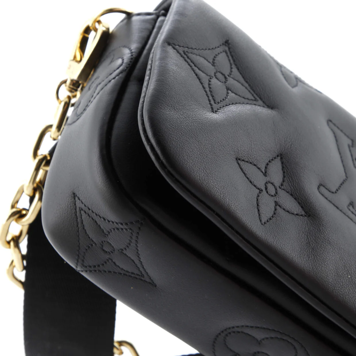 Wallet on Strap Bubblegram Leather - Deep Luxury