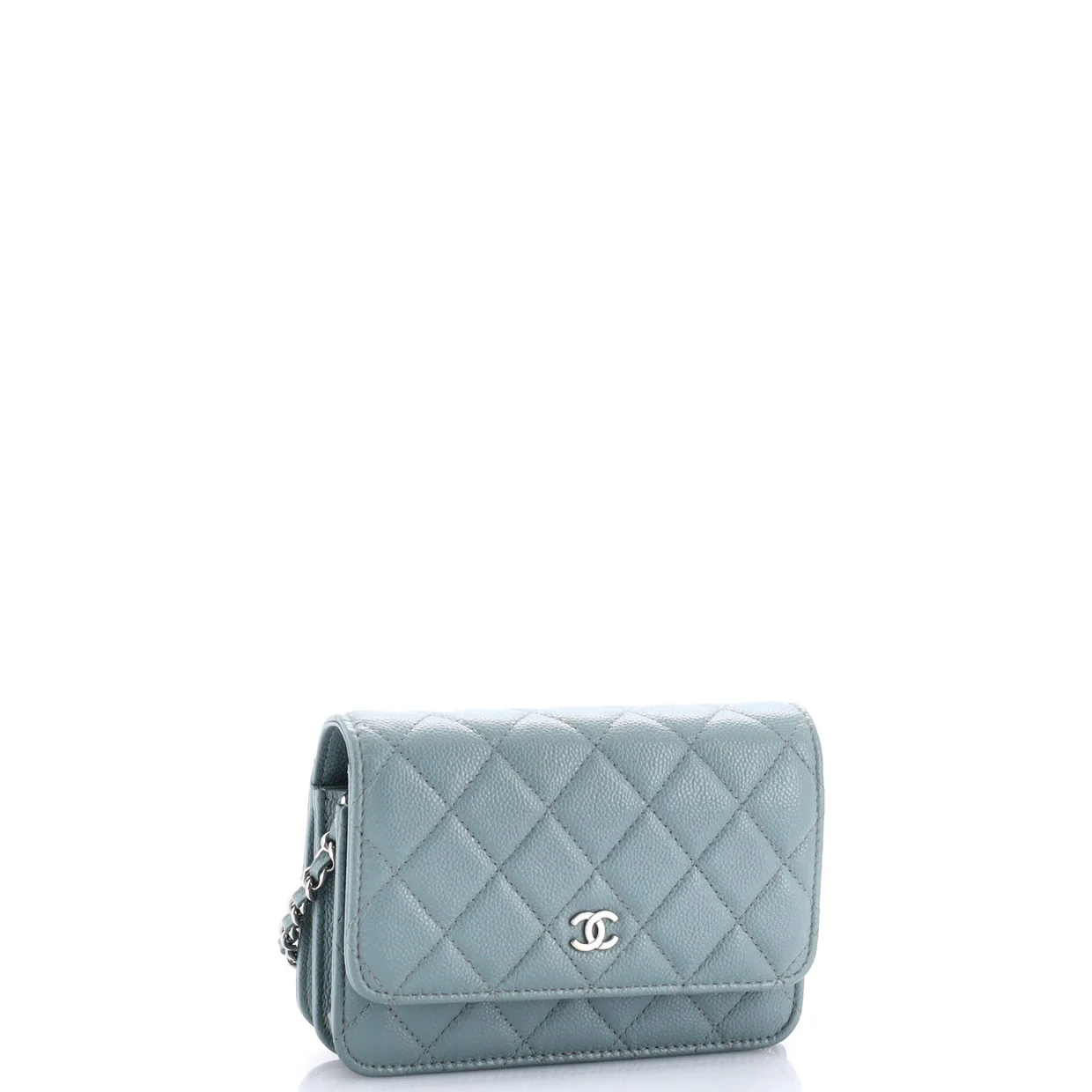 Wallet on Chain Quilted Caviar Mini - Deep Luxury