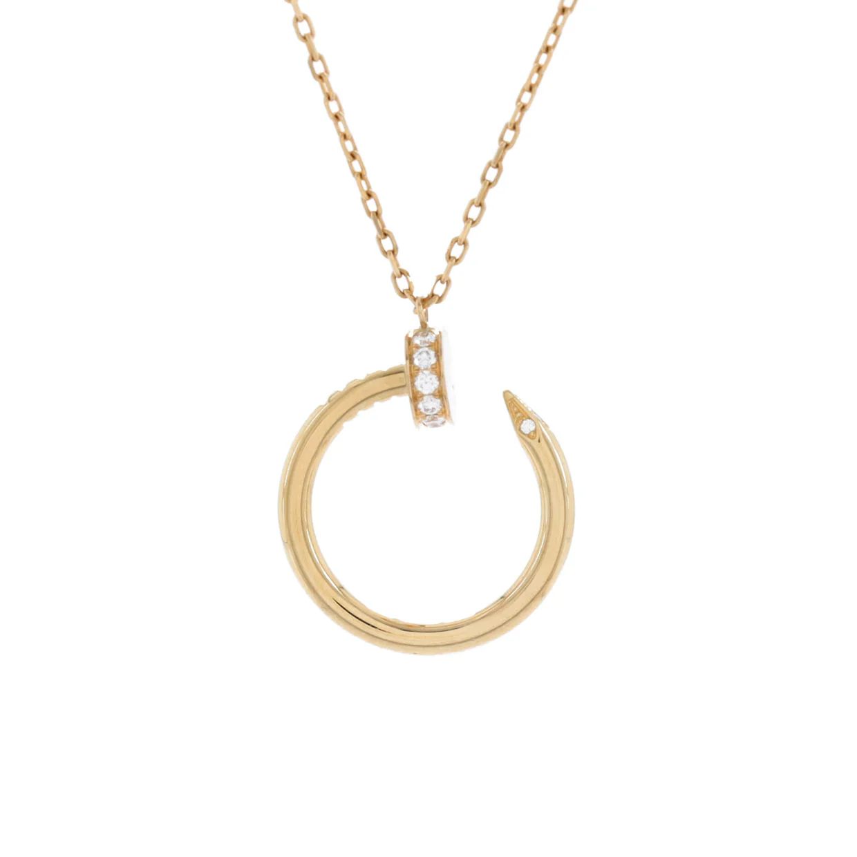 Juste un Clou Pendant Necklace 18K Yellow Gold with Diamonds - Deep Luxury
