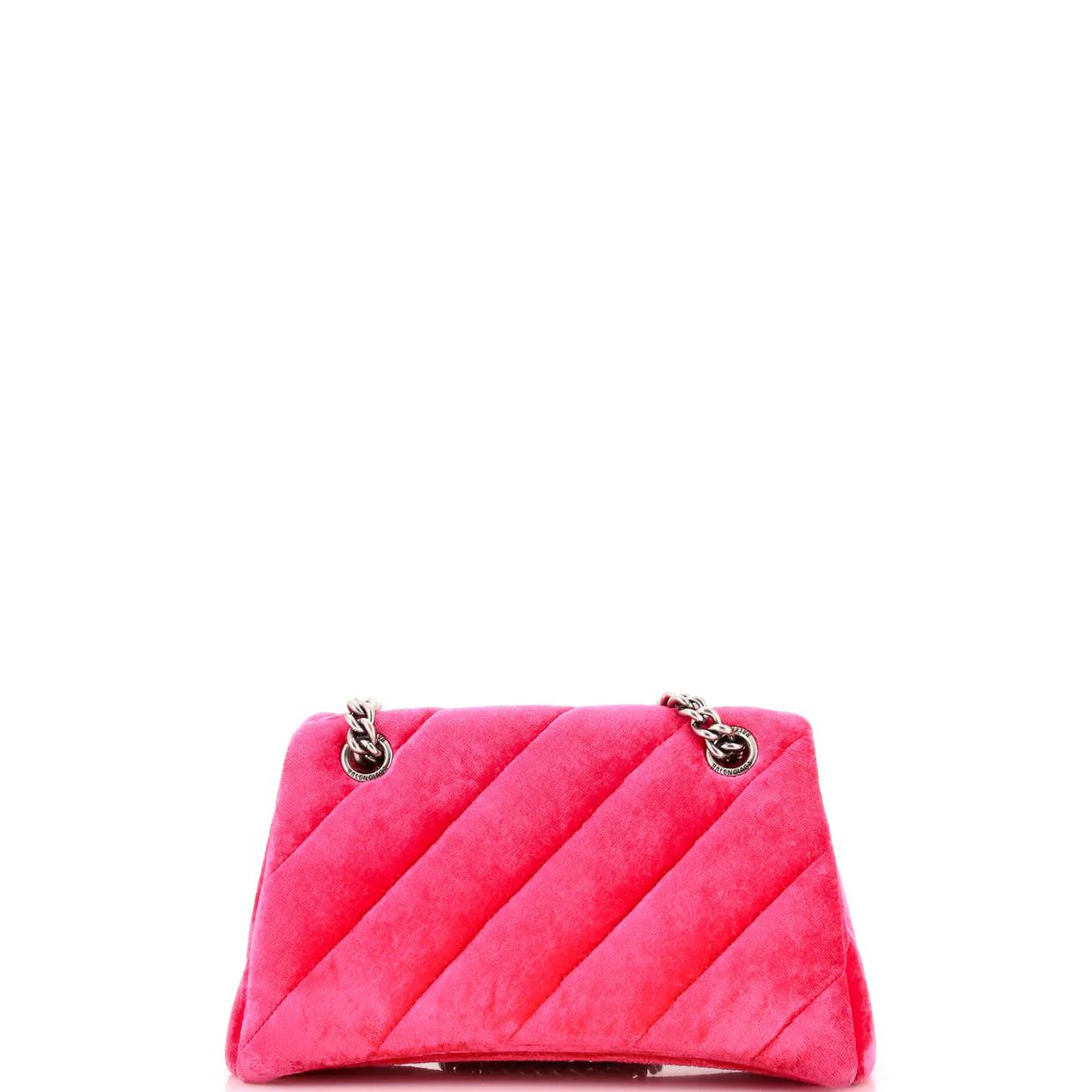 Crush Chain Flap Bag Quilted Velvet Medium - Deep Luxury