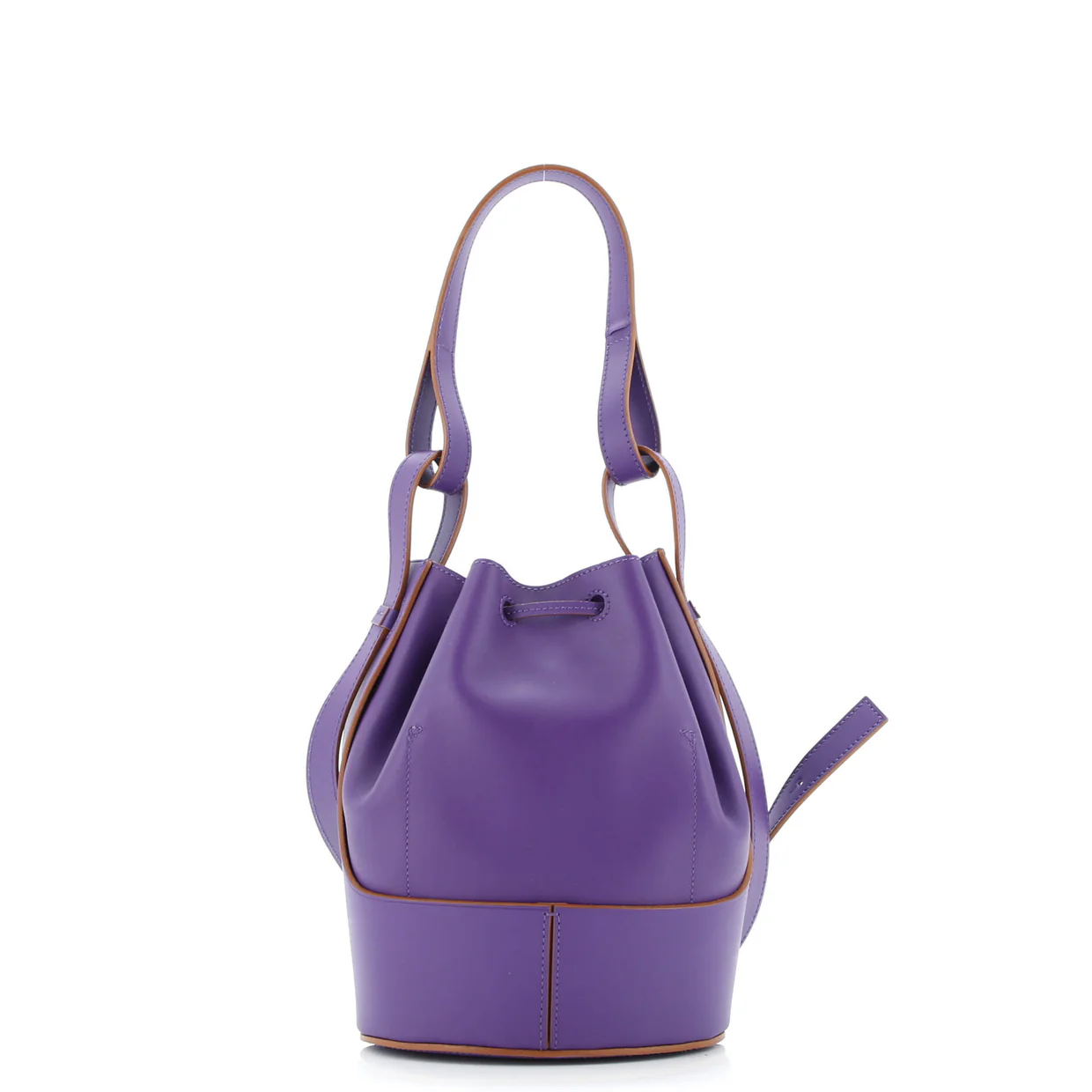 Balloon Bucket Bag Leather Small - Deep Luxury