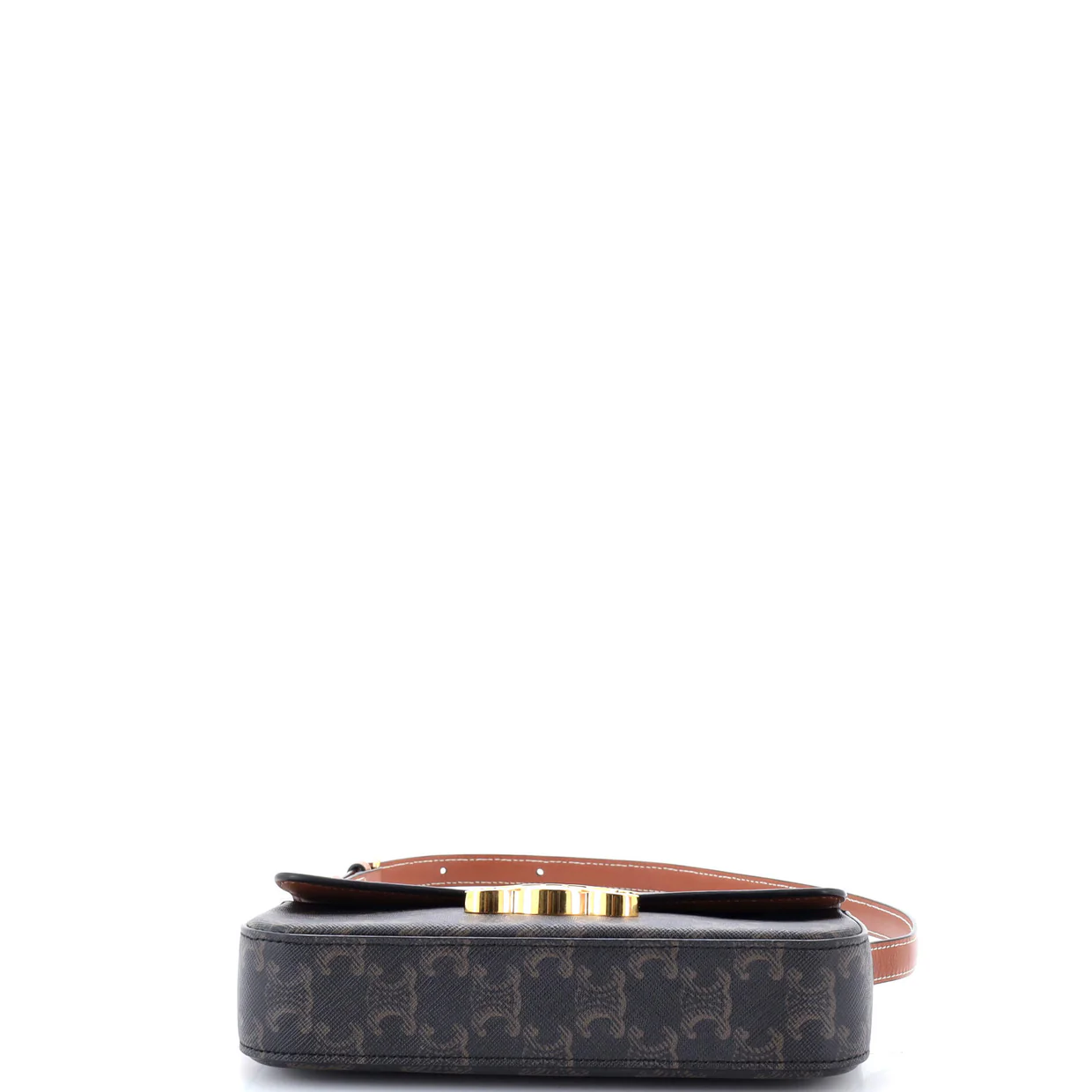 Triomphe East-West Shoulder Bag Triomphe Coated Canvas - Deep Luxury