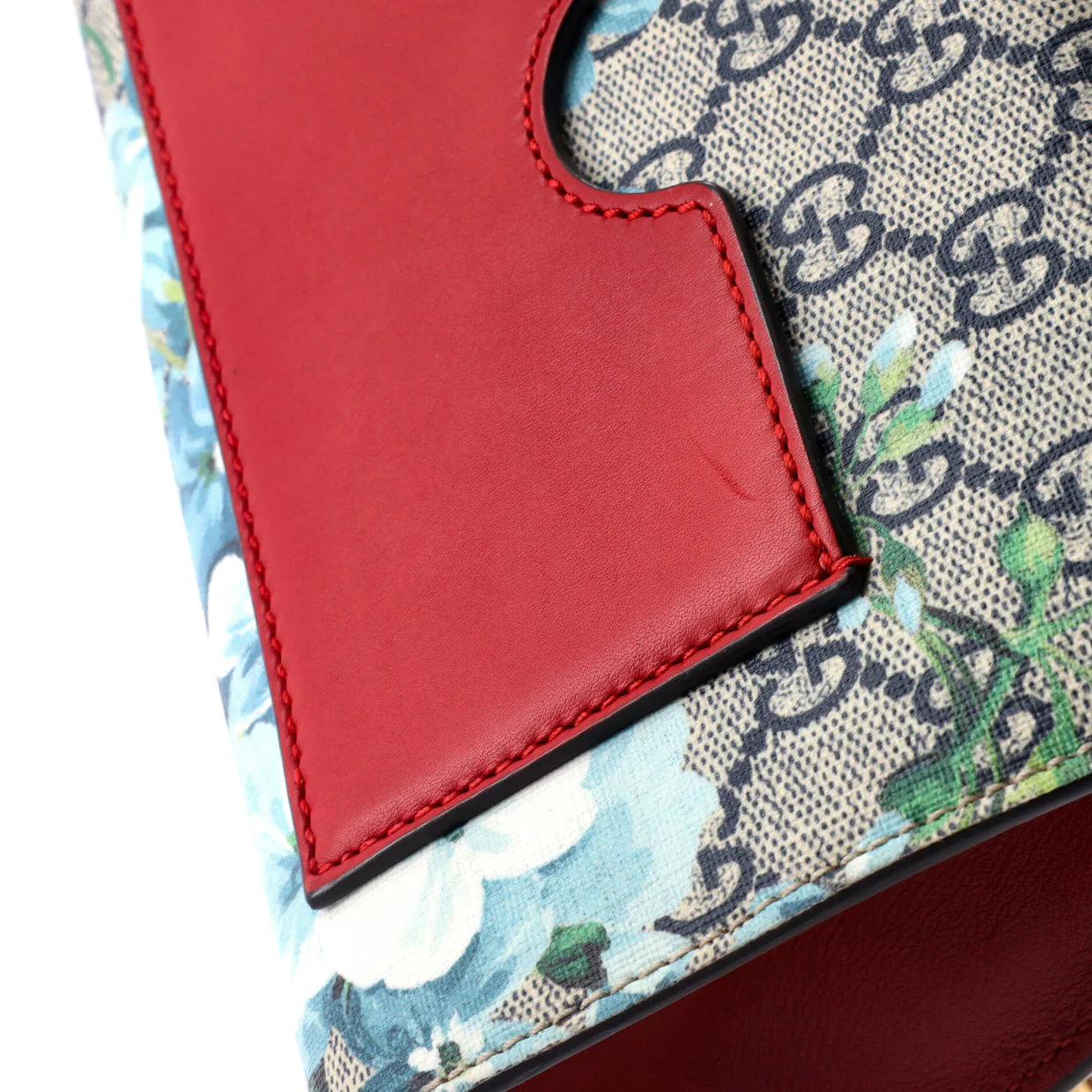 Padlock Shoulder Bag Blooms Print GG Coated Canvas Small - Deep Luxury