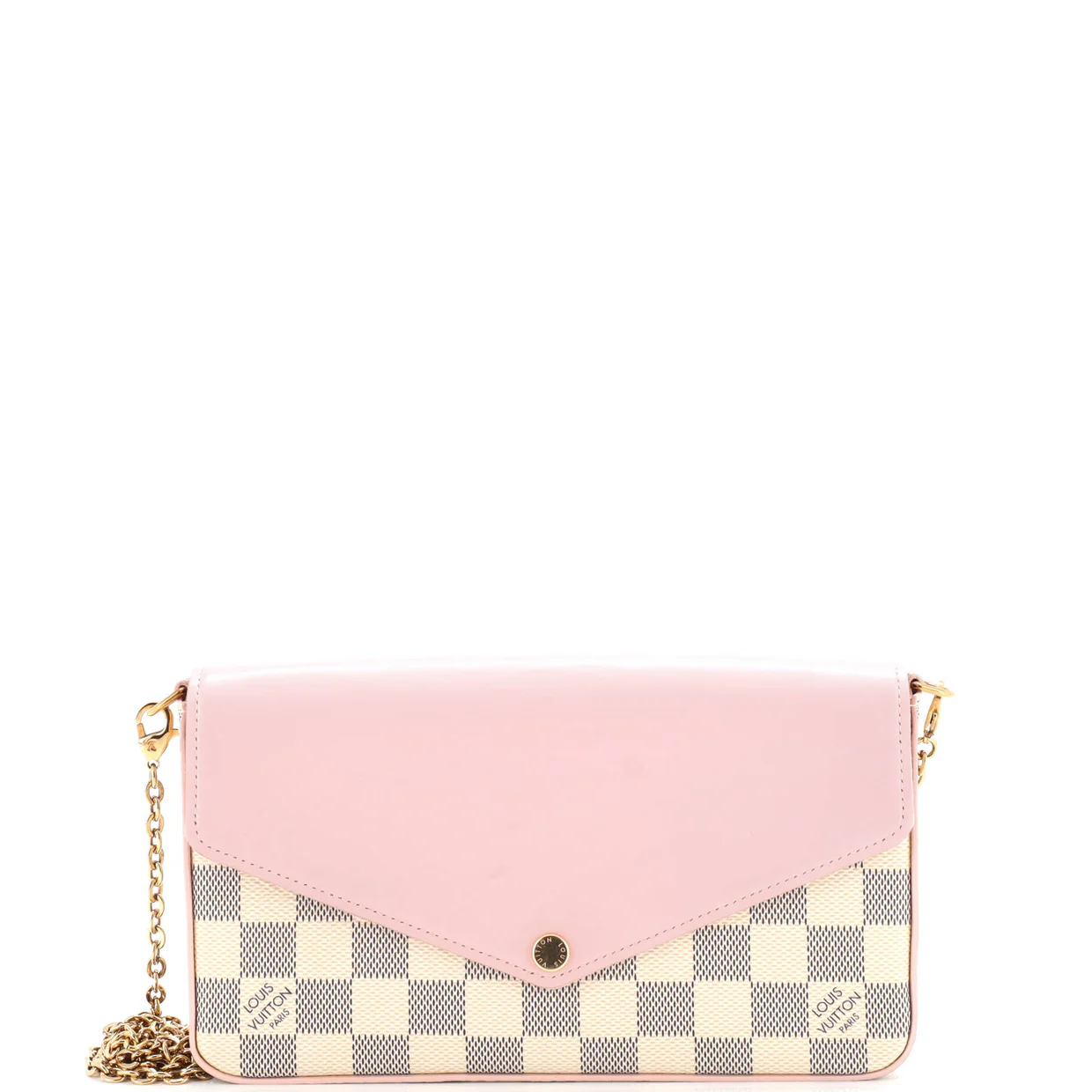 Felicie Pochette Damier and Leather - Deep Luxury