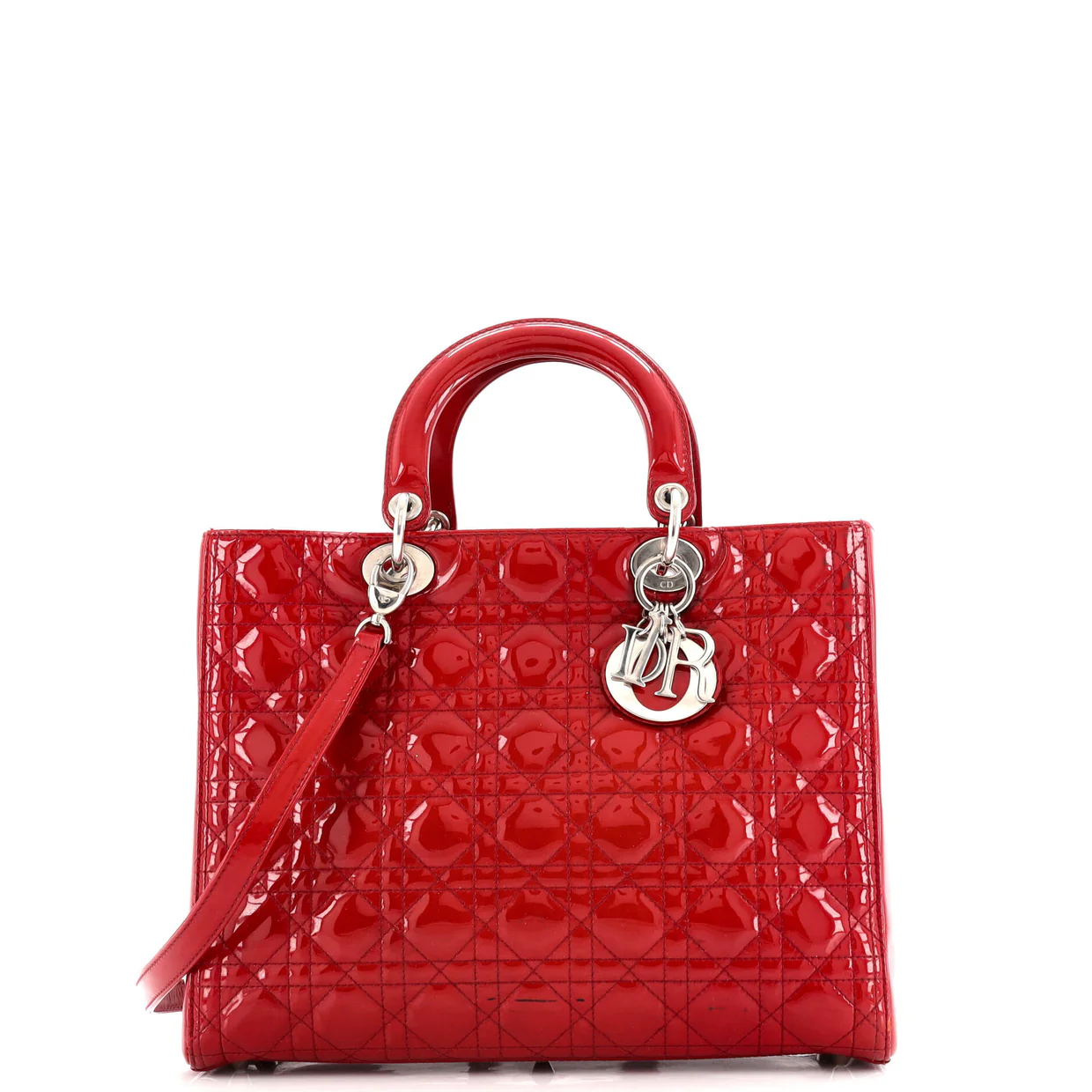 Lady Dior Bag Cannage Quilt Patent Large - Deep Luxury