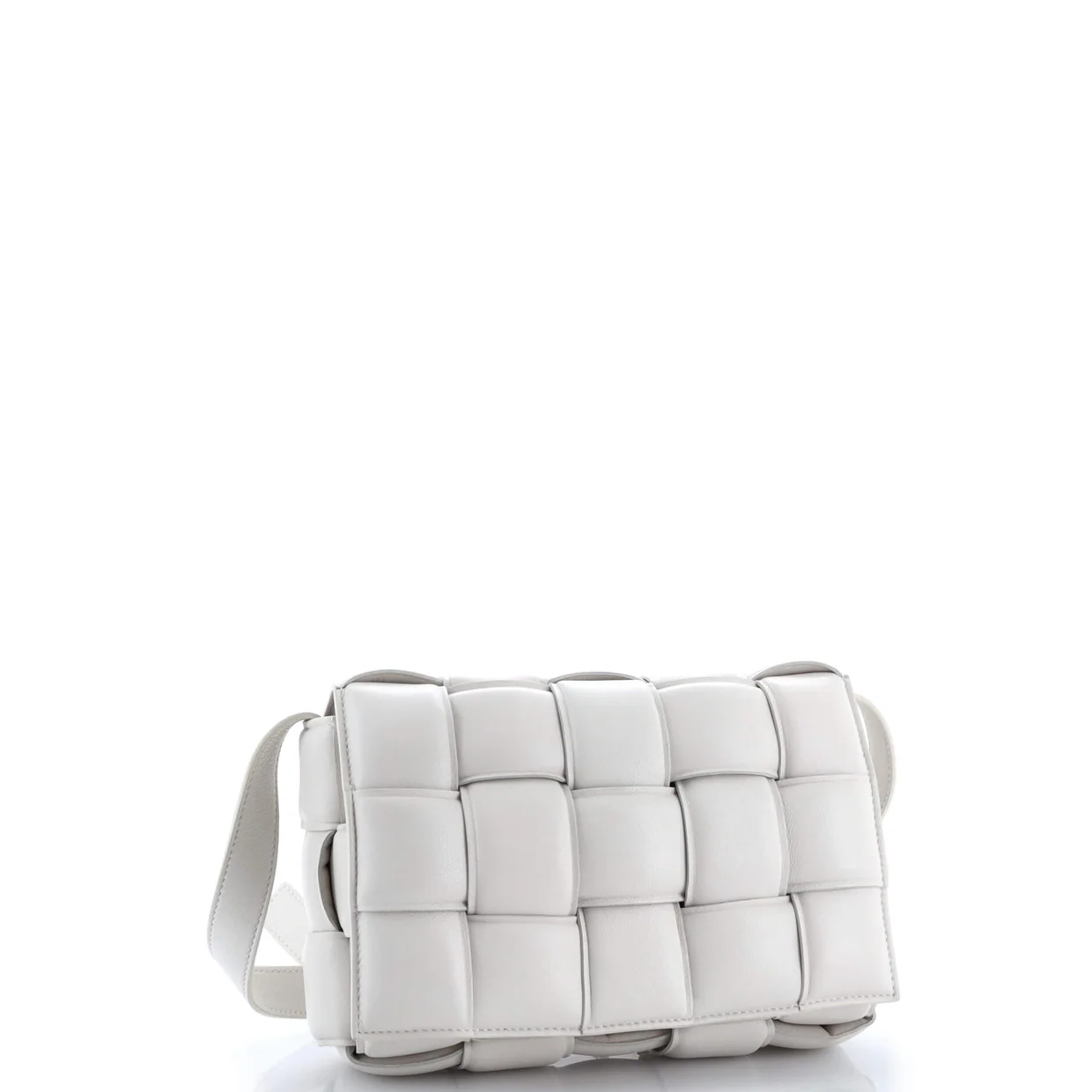 Cassette Crossbody Bag Padded Maxi Intrecciato Leather - Deep Luxury