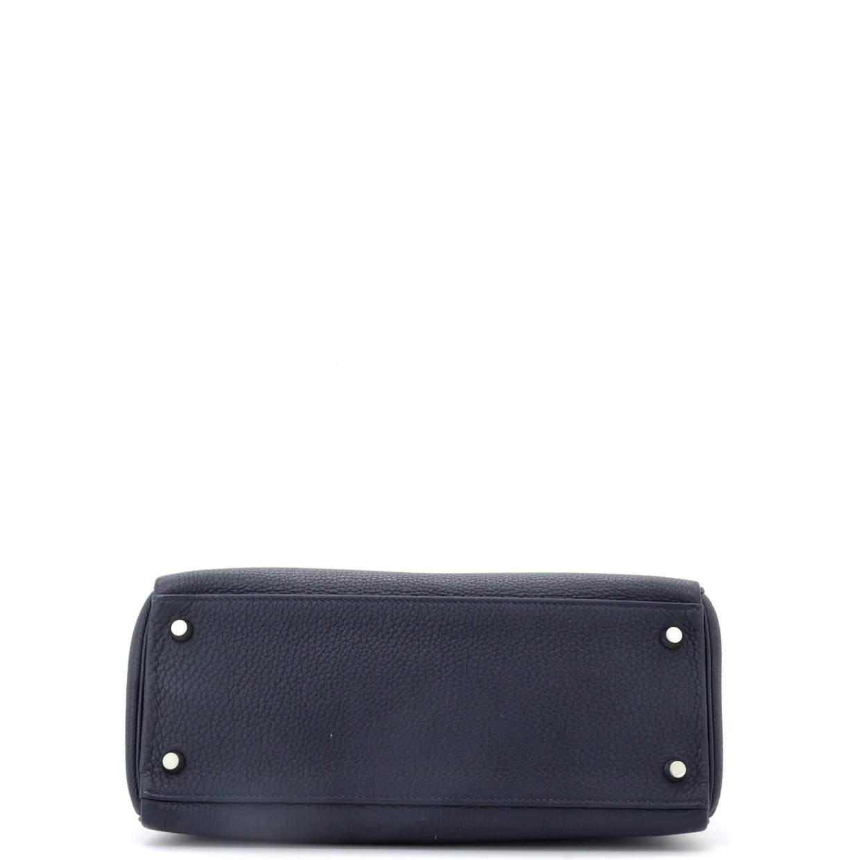 Kelly Handbag Bleu Nuit Togo with Palladium Hardware 28 - Deep Luxury
