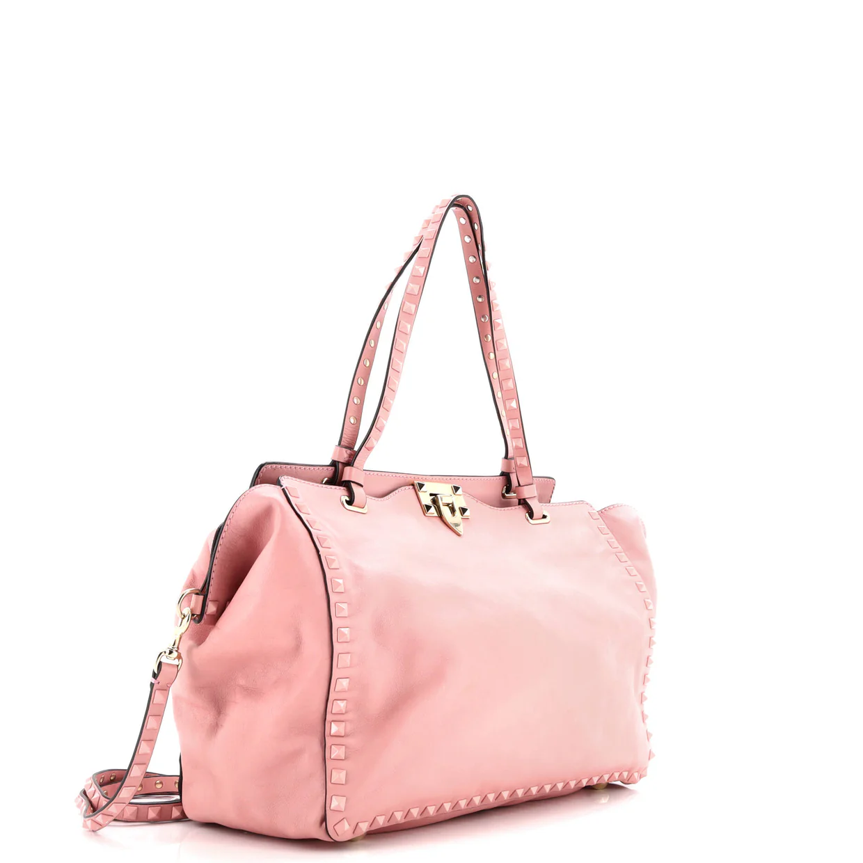 Rockstud Tote Soft Leather Medium - Deep Luxury