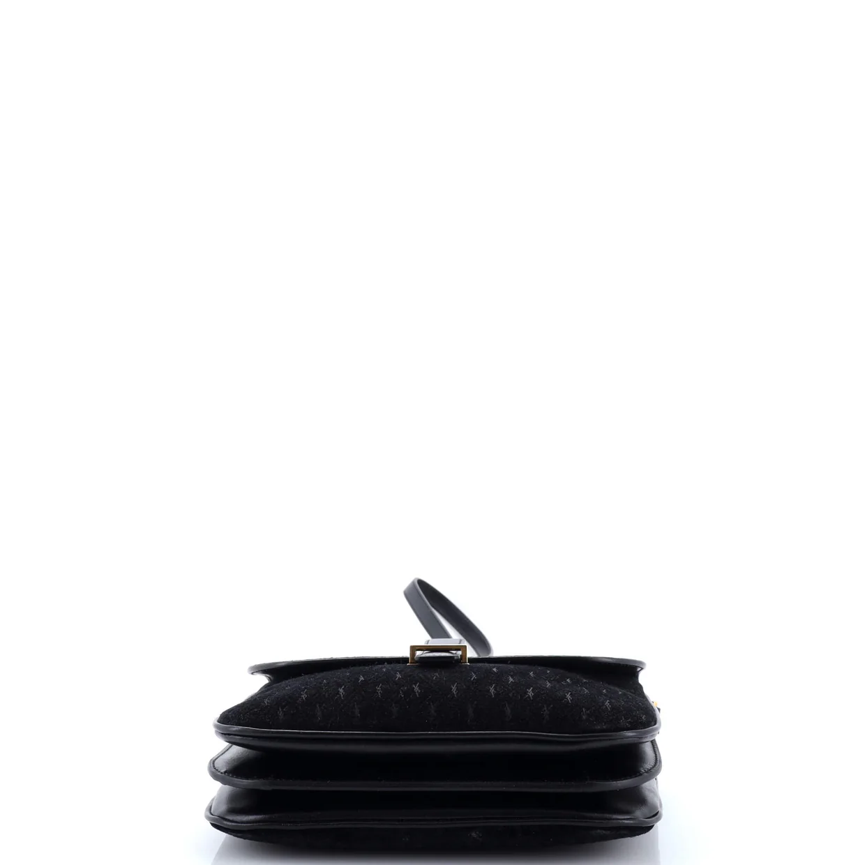 Top Flap Satchel Monogram All Over Suede Small - Deep Luxury