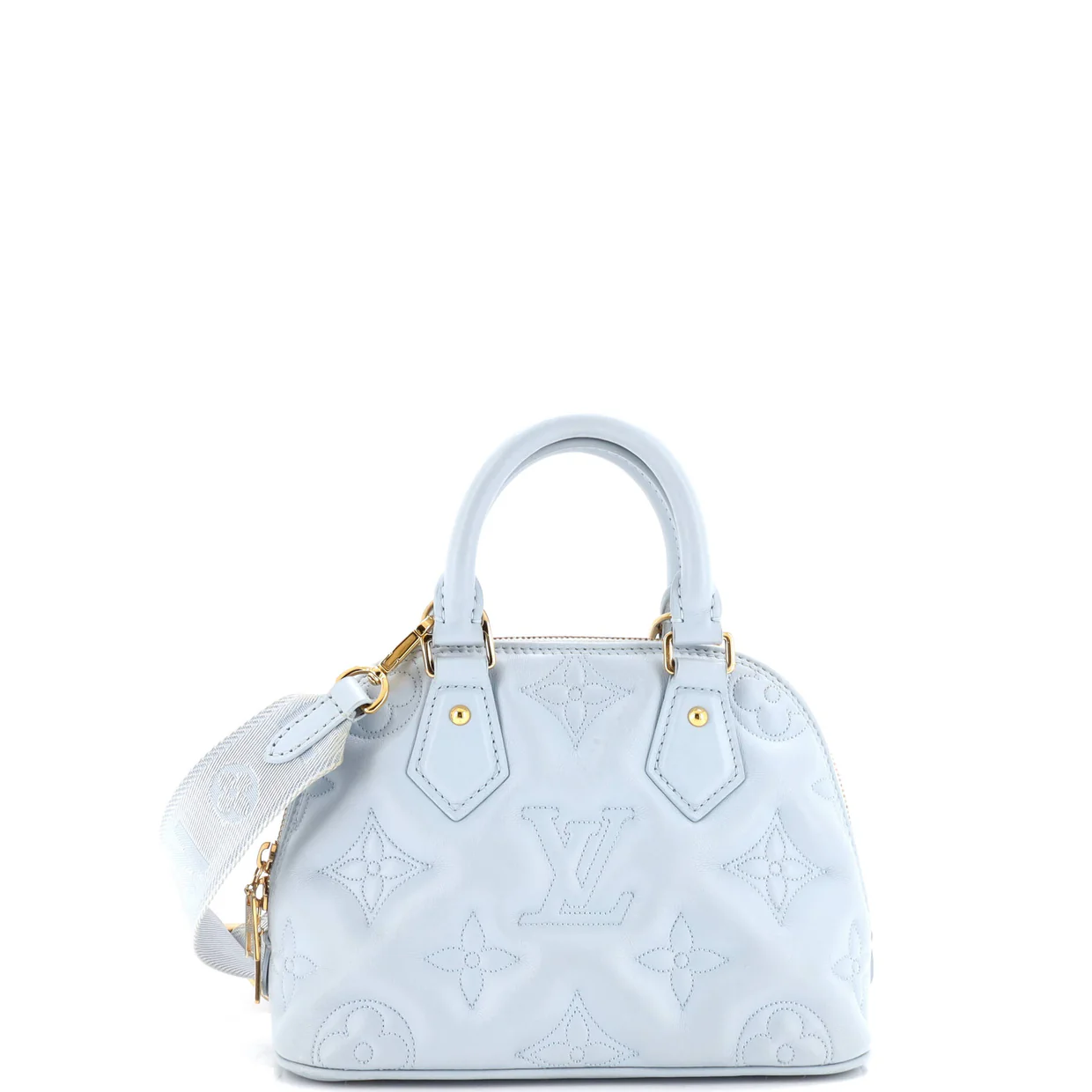 Alma Handbag Bubblegram Leather BB - Deep Luxury