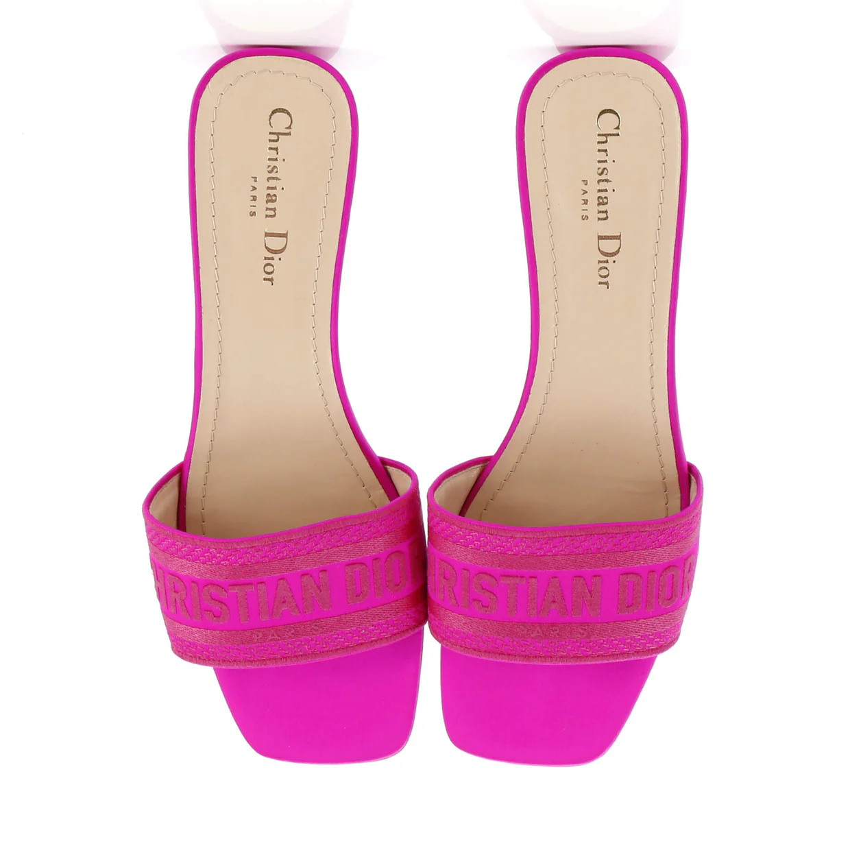 Women's Dway Block Heeled Sandals Embroidered Satin - Deep Luxury