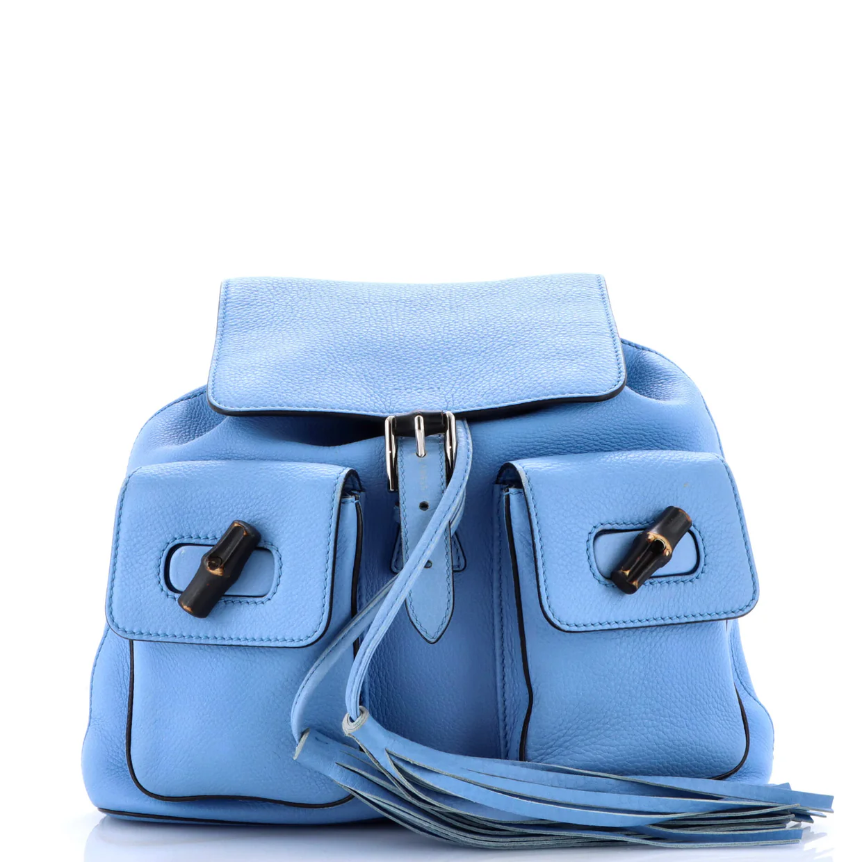 Bamboo Tassel Backpack Leather Medium - Deep Luxury