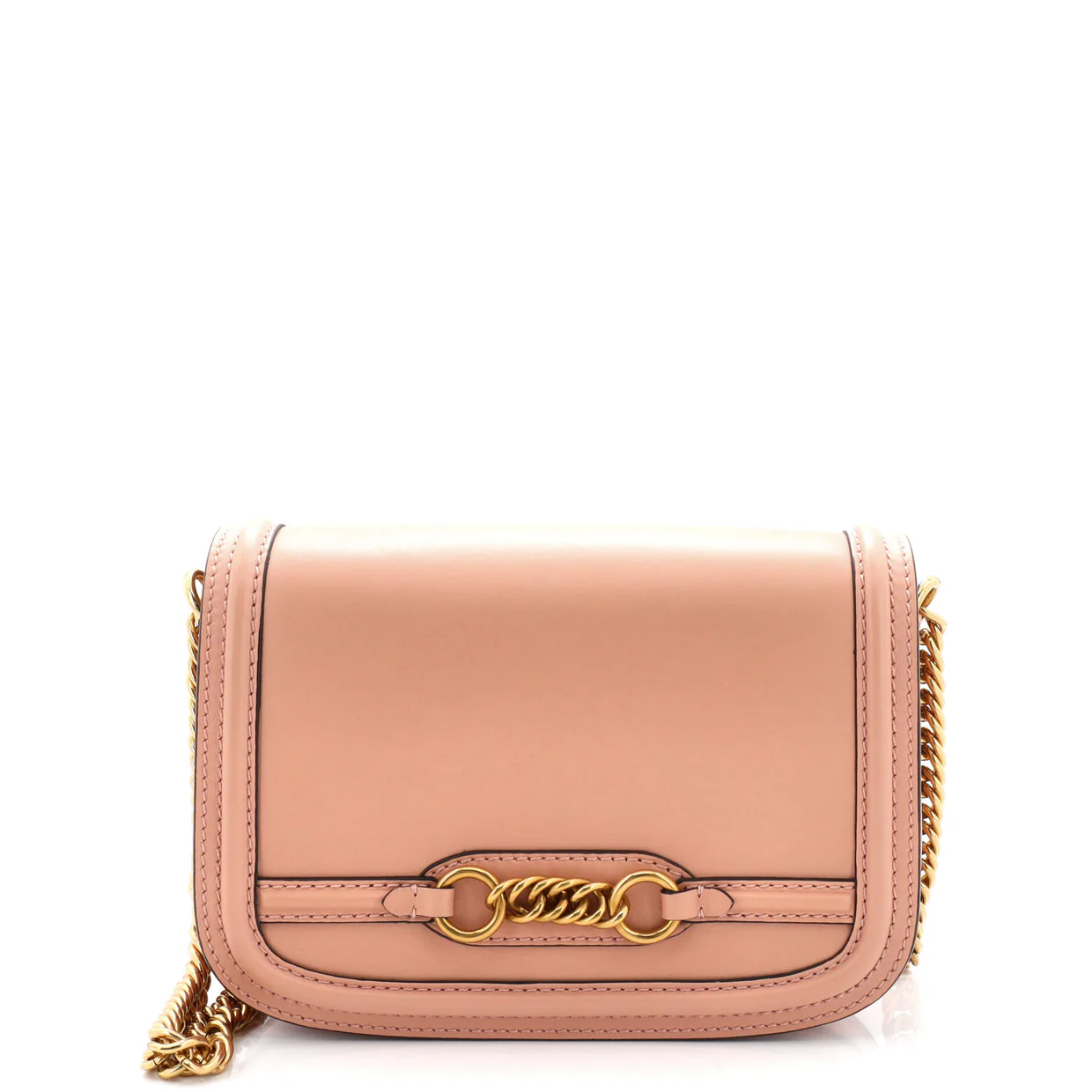 Link Flap Bag Leather Small - Deep Luxury