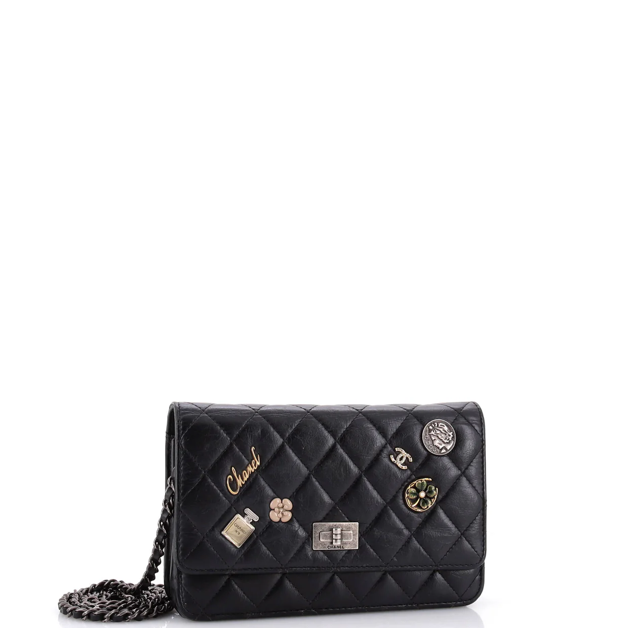 Lucky Charms Reissue 2.55 Wallet on Chain Quilted Calfskin - Deep Luxury