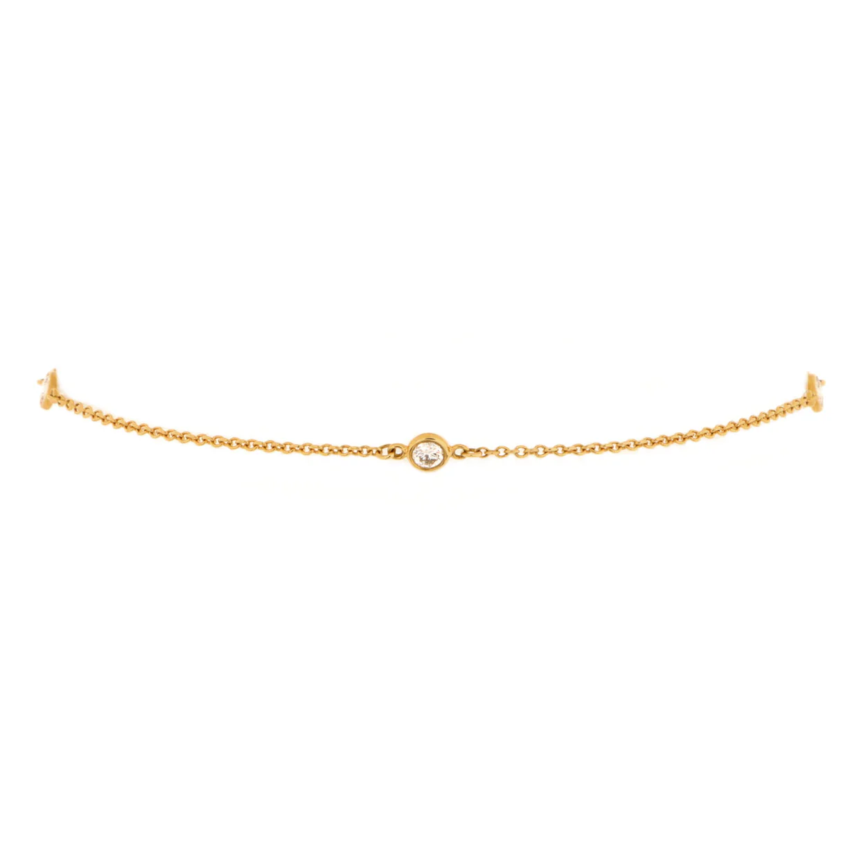 Elsa Peretti Diamonds by the Yard 3 Stone Bracelet 18K Yellow Gold with Diamonds - Deep Luxury