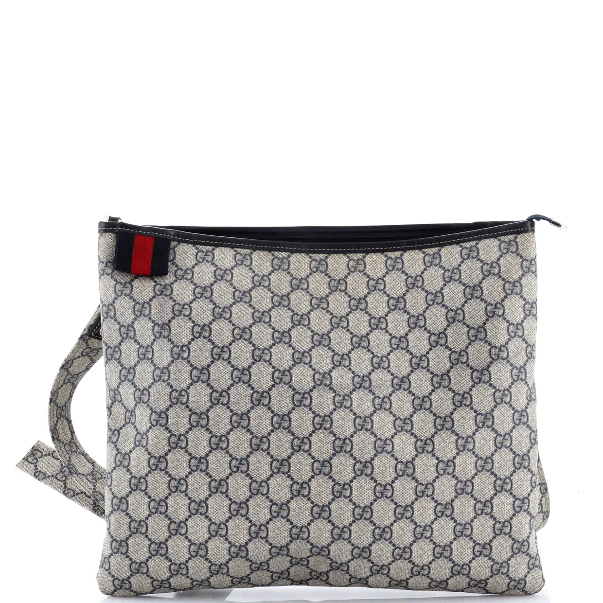 Web Loop Flat Messenger GG Coated Canvas Large - Deep Luxury
