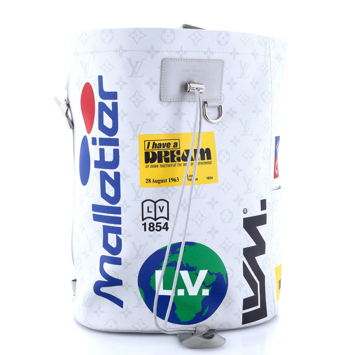 Chalk Backpack Limited Edition Logo Story Monogram Canvas - Deep Luxury