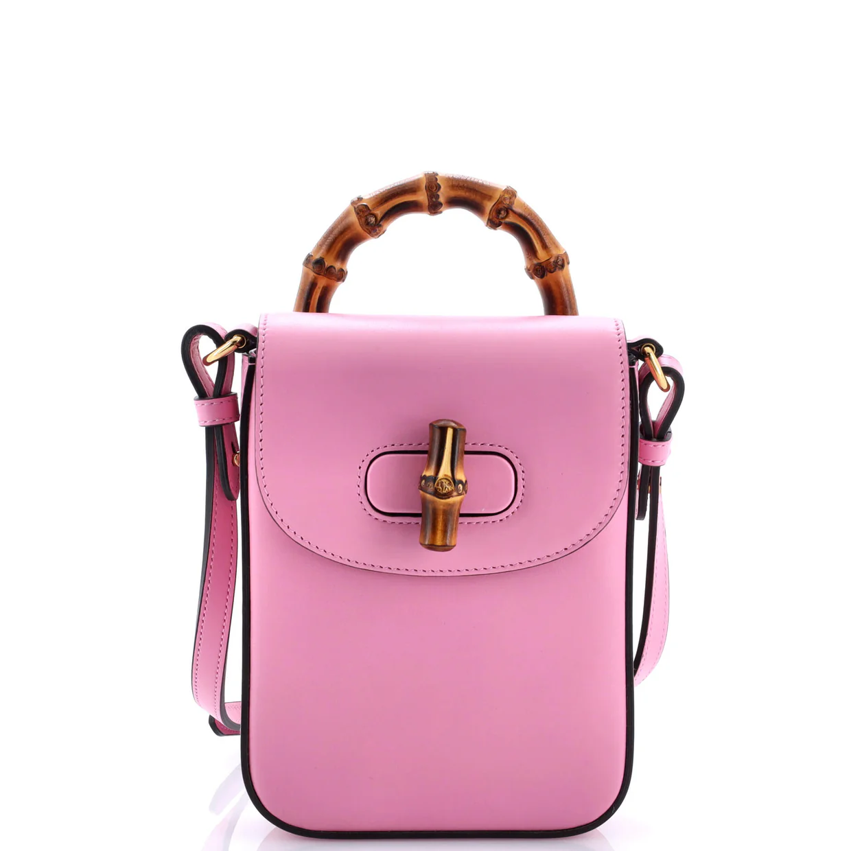 Bamboo Top Handle Backpack Leather Mini - Deep Luxury