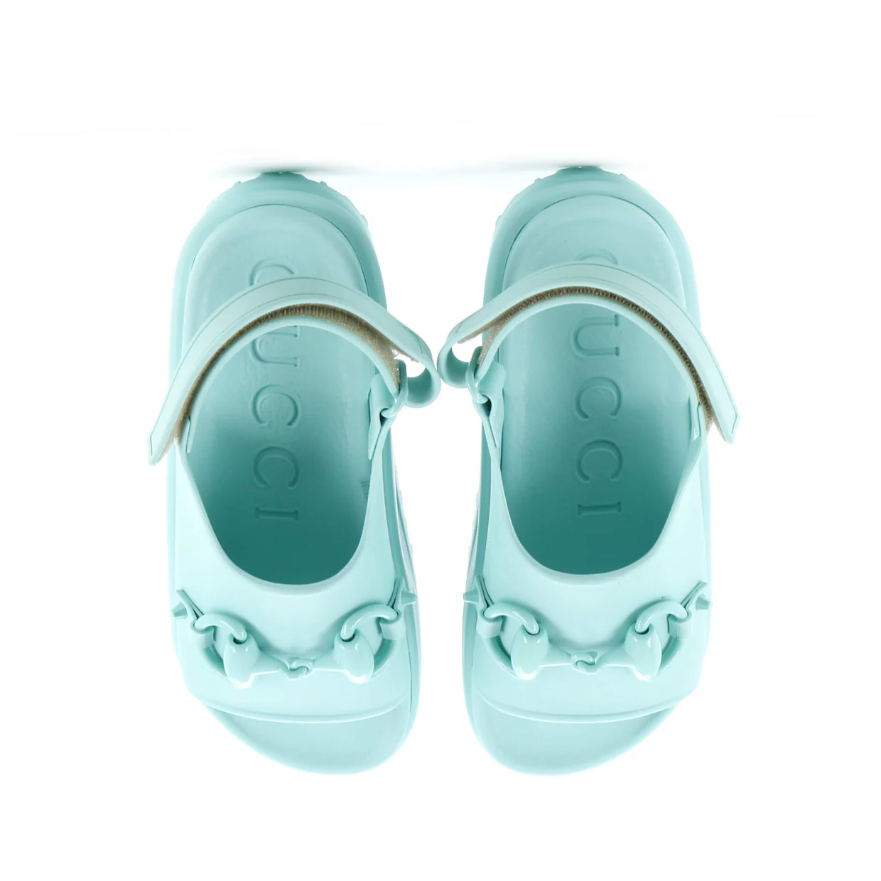 Women's Horsebit Touch Velcro Sandals Rubber - Deep Luxury