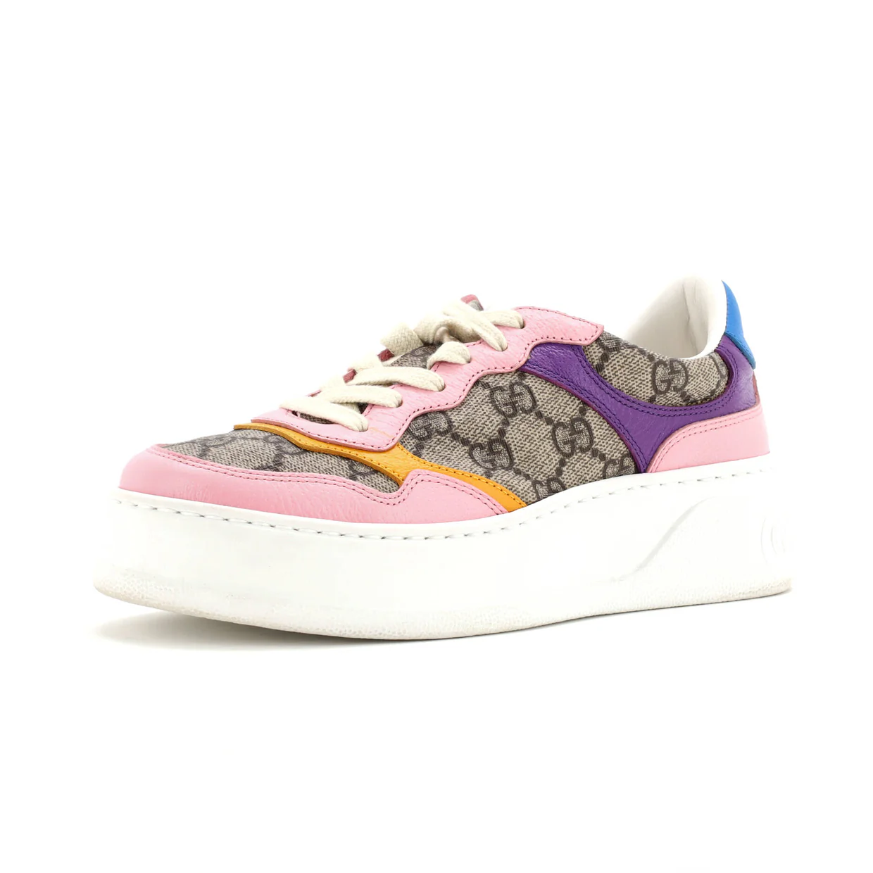 Women's Dali Platform Sneakers GG Canvas with Leather - Deep Luxury