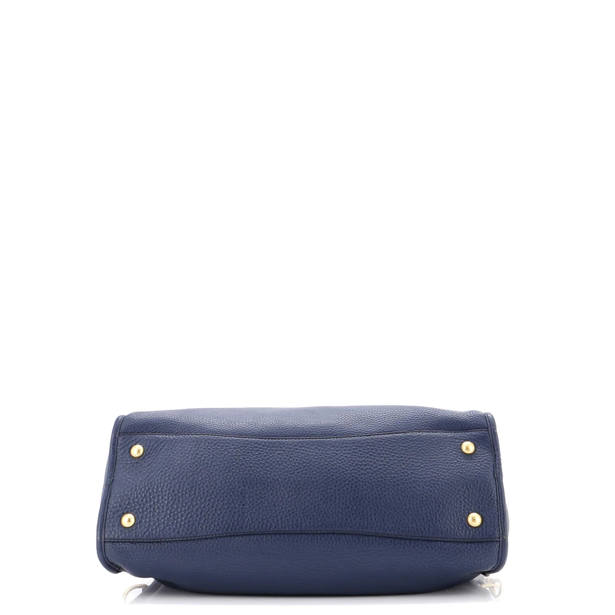 Front Zip Convertible Satchel Vitello Phenix Medium - Deep Luxury