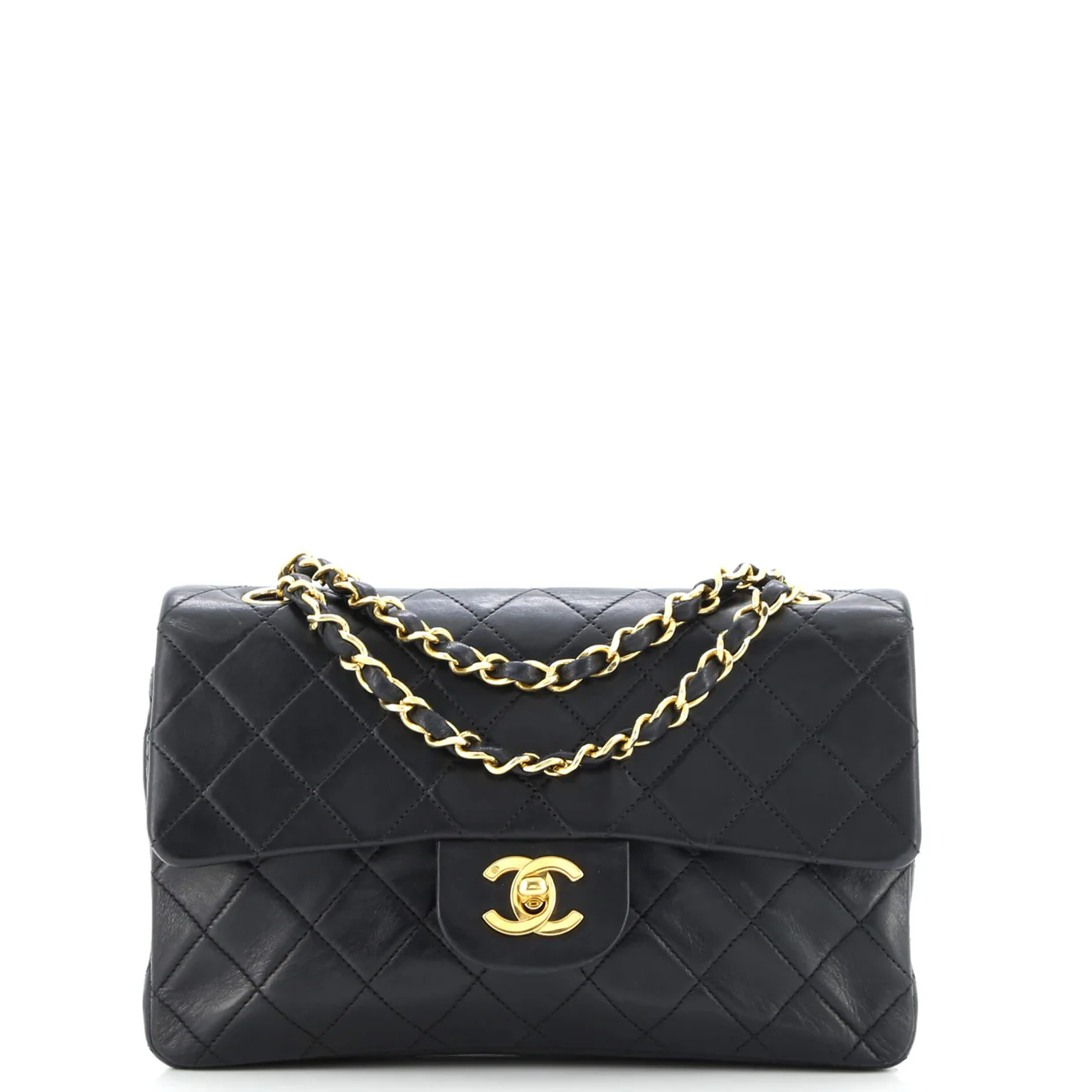 Vintage Classic Double Flap Bag Quilted Lambskin Small - Deep Luxury