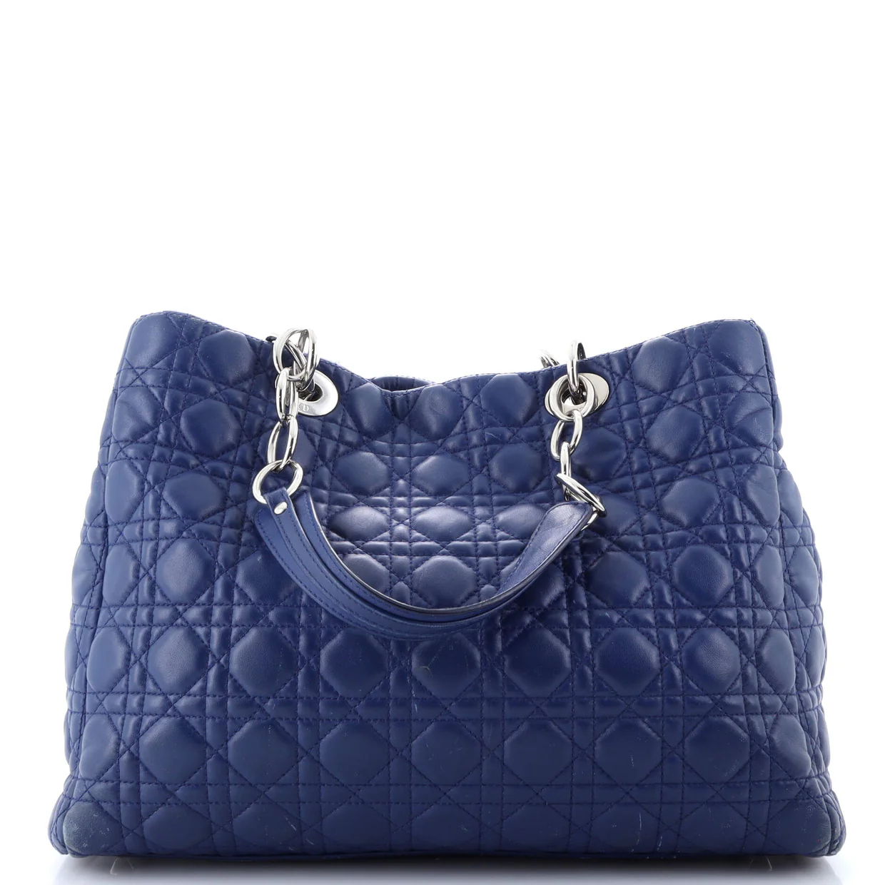 Soft Chain Tote Cannage Quilt Lambskin Large - Deep Luxury