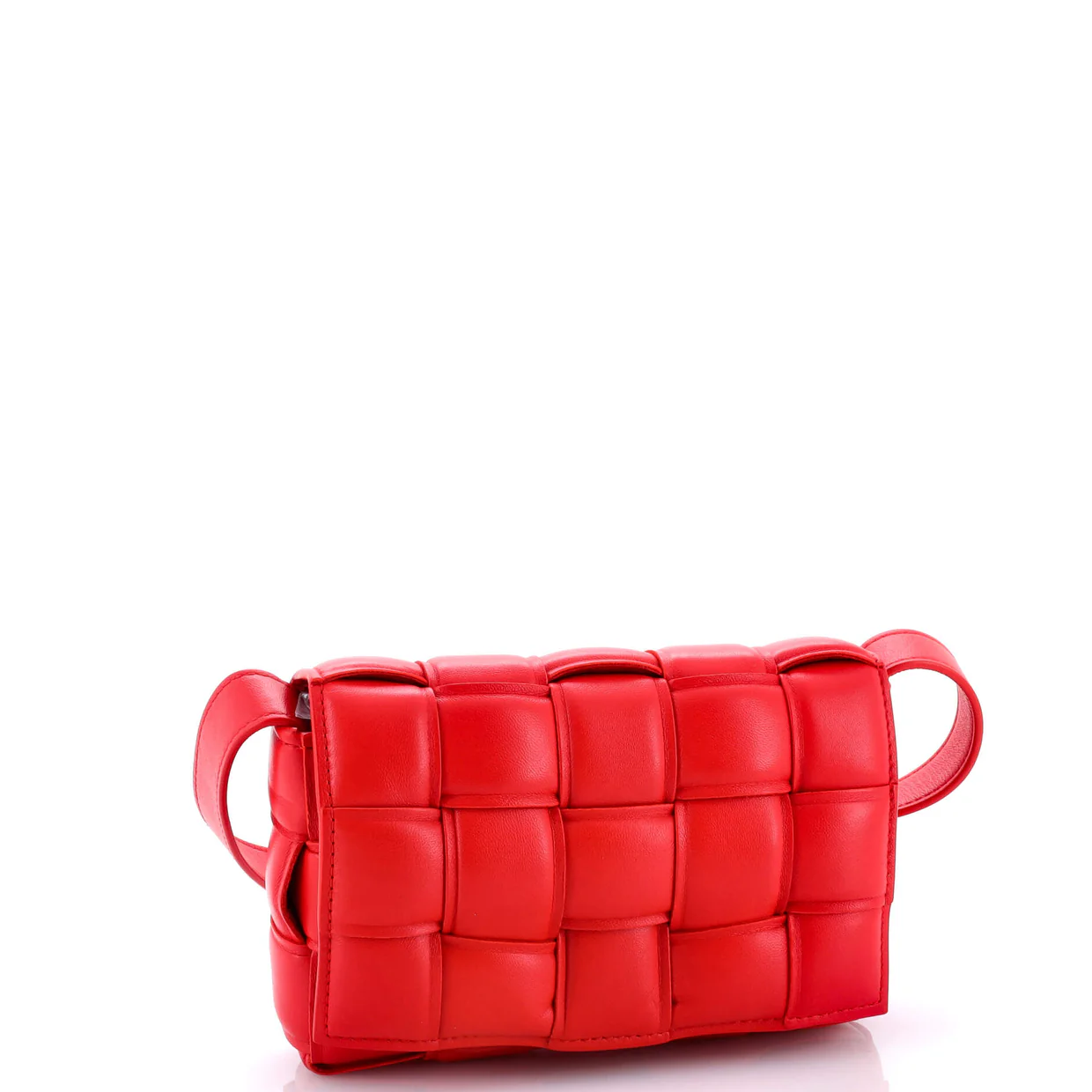 Cassette Crossbody Bag Padded Maxi Intrecciato Leather Small - Deep Luxury