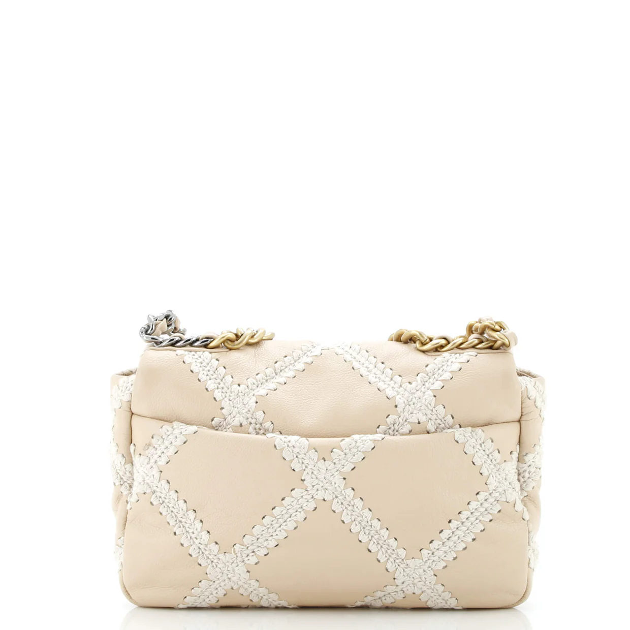 19 Flap Bag Crochet Quilted Calfskin Medium - Deep Luxury