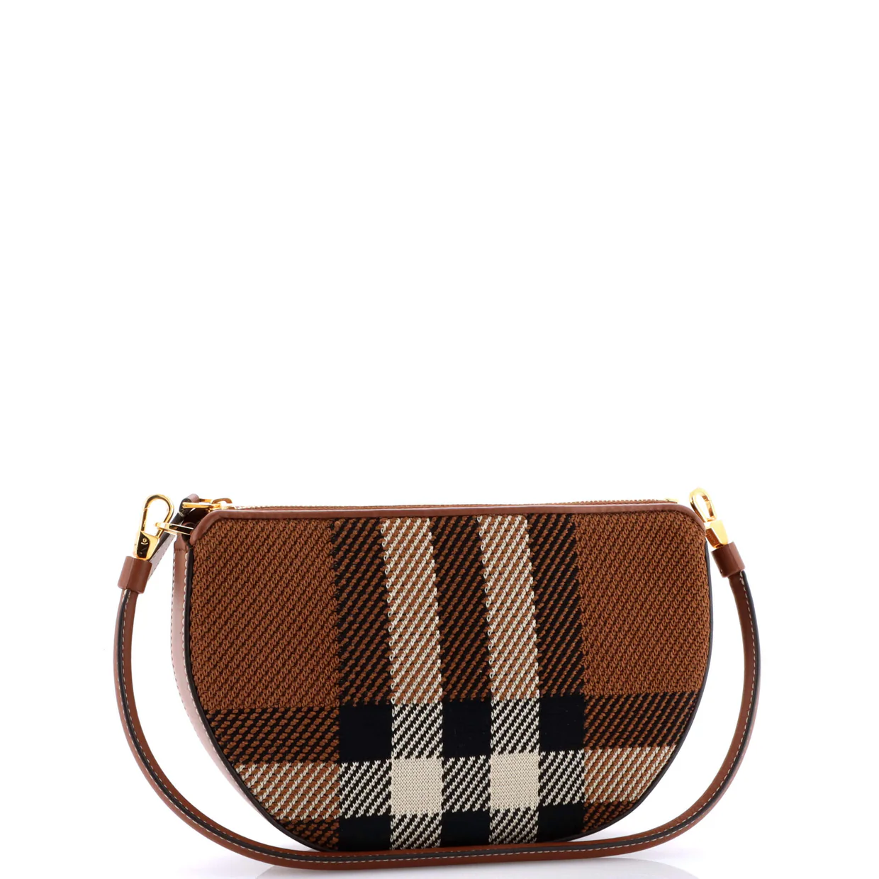 Olympia Pouch Shoulder Bag Knitted Check - Deep Luxury