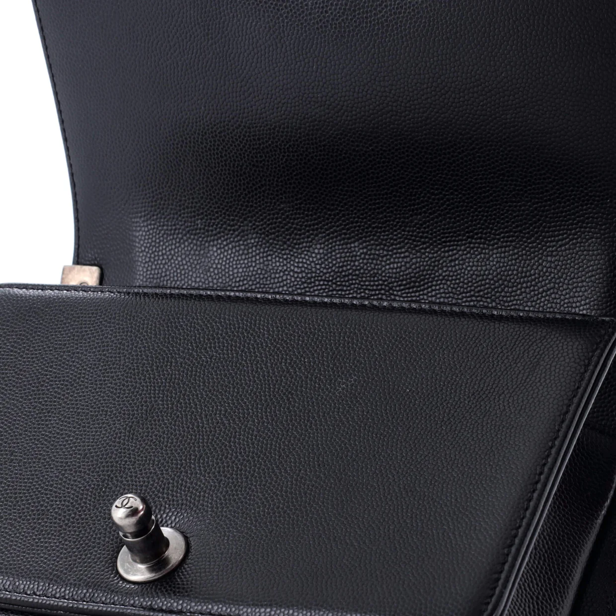 Boy Flap Bag Quilted Caviar Small - Deep Luxury