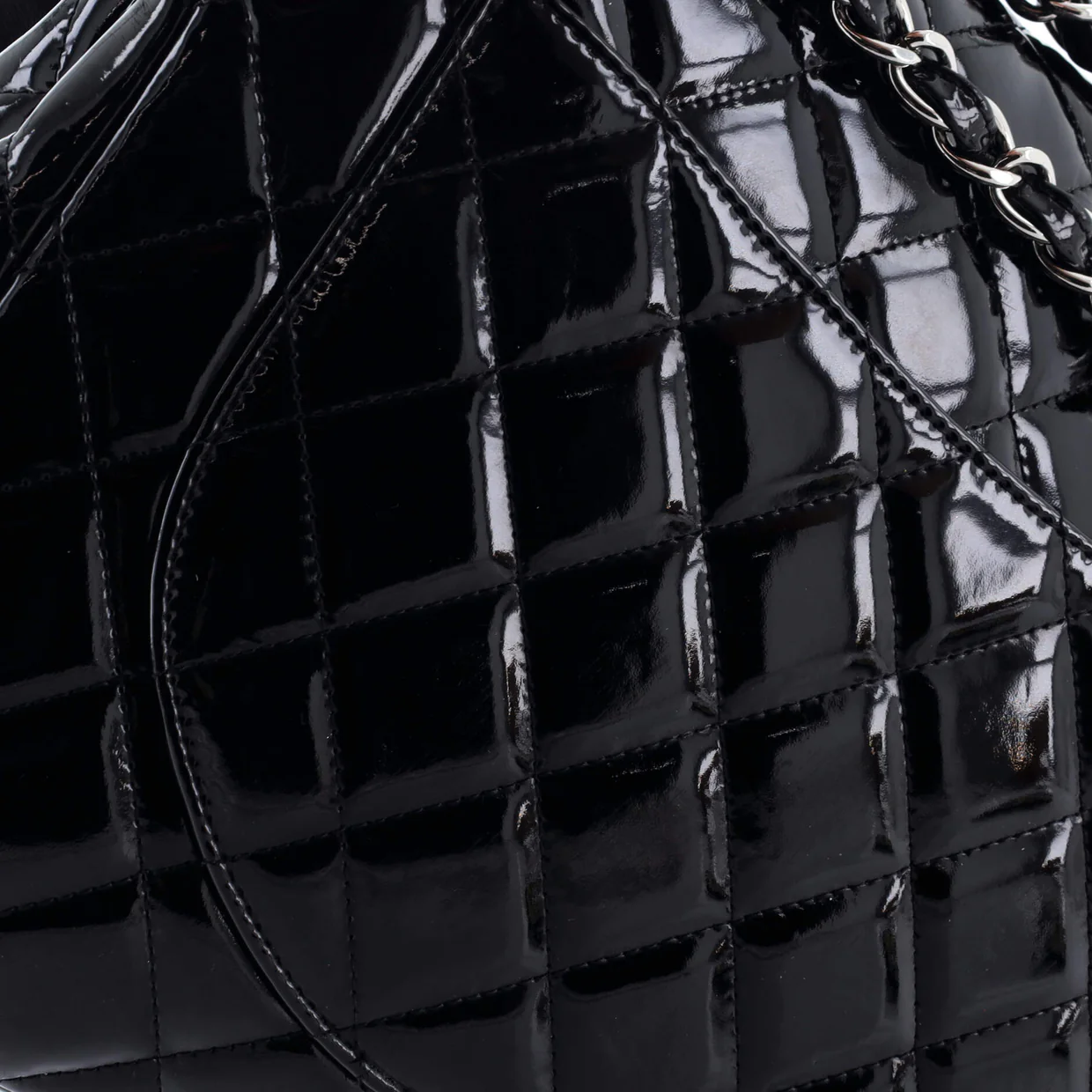 Classic Double Flap Bag Quilted Patent Maxi - Deep Luxury