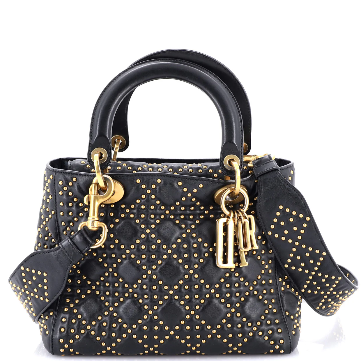 Supple Lady Dior Bag Cannage Studded Lambskin Small - Deep Luxury