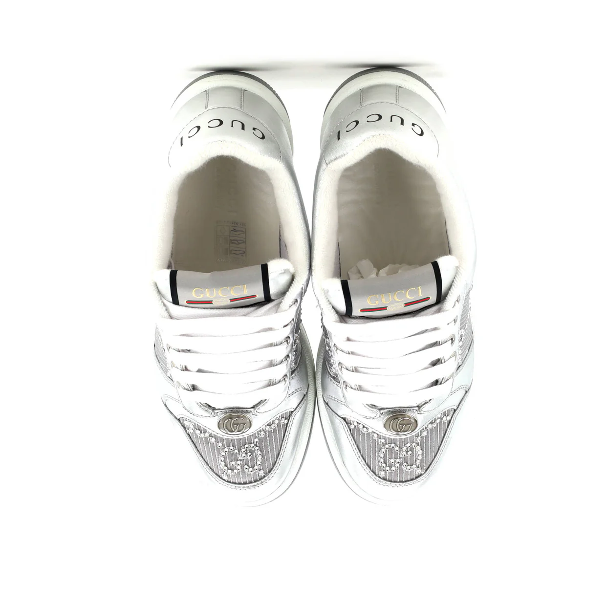 Screener Sneakers Leather with Crystals - Deep Luxury