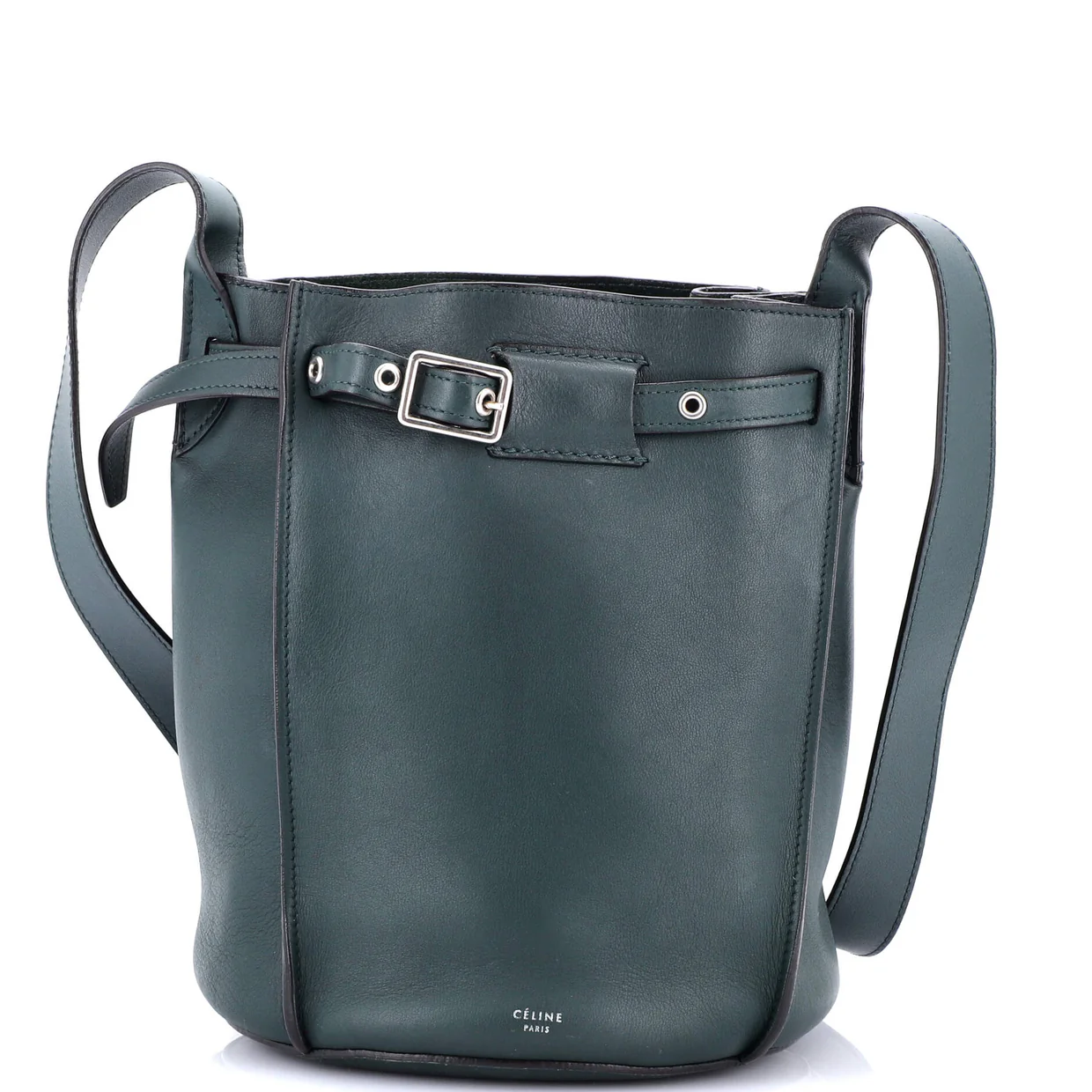Long Strap Big Bag Bucket Leather - Deep Luxury