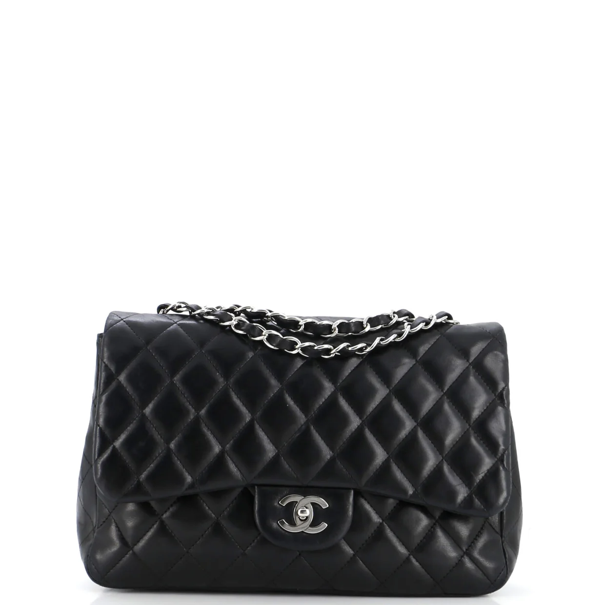 Classic Single Flap Bag Quilted Lambskin Jumbo - Deep Luxury