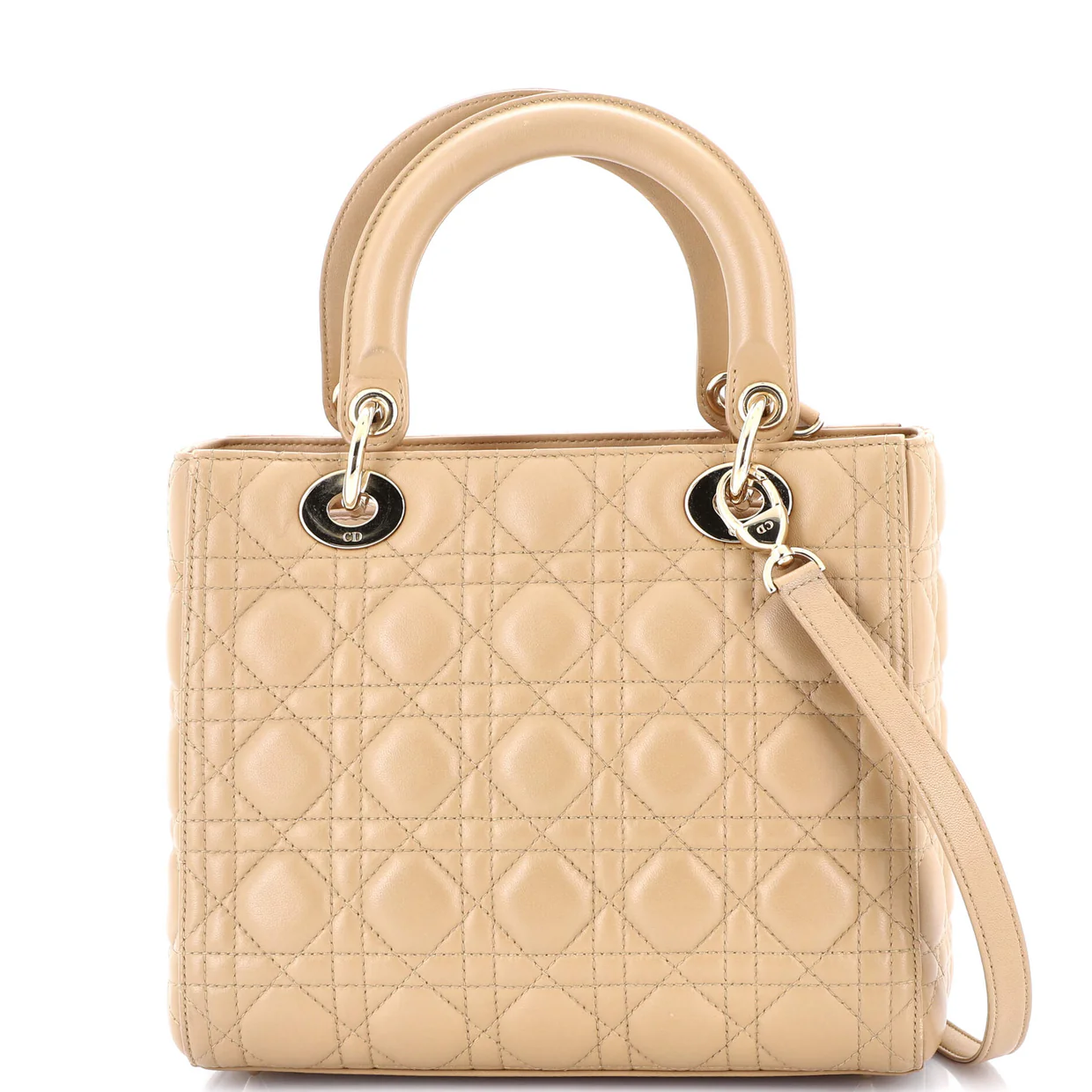 Lady Dior Bag Cannage Quilt Lambskin Medium - Deep Luxury